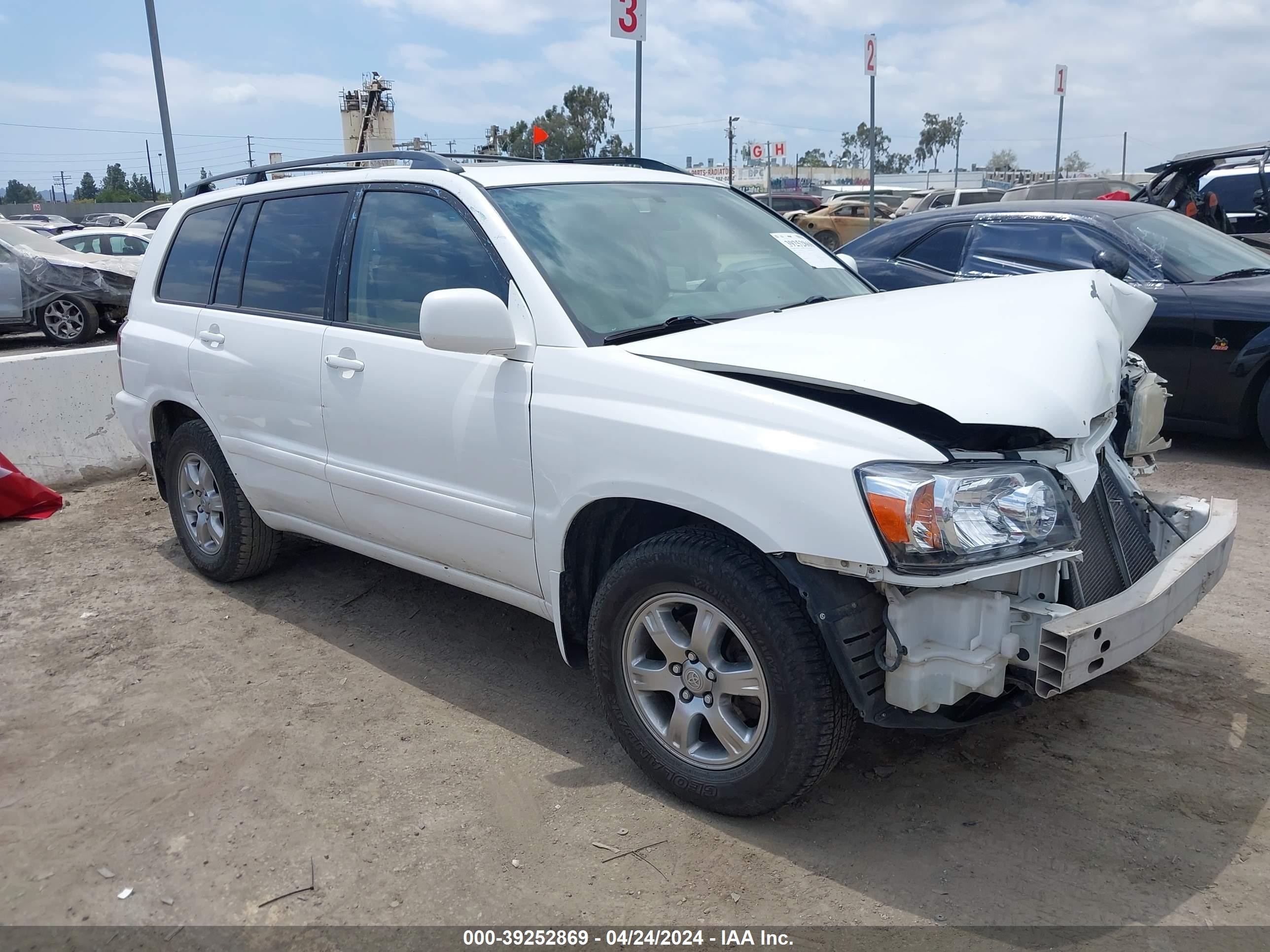 TOYOTA HIGHLANDER 2006 jtedp21a560124222