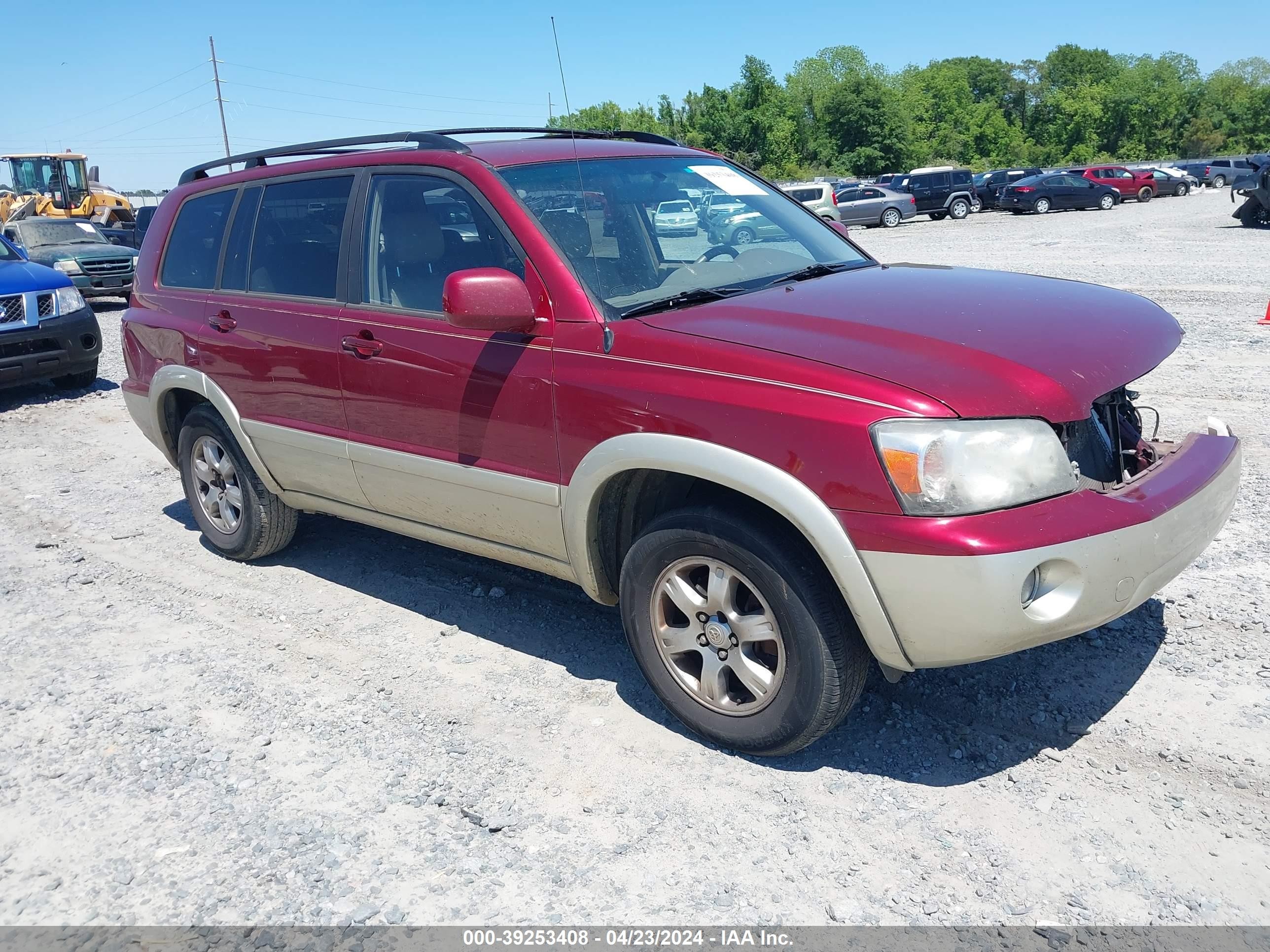 TOYOTA HIGHLANDER 2004 jtedp21a640030377