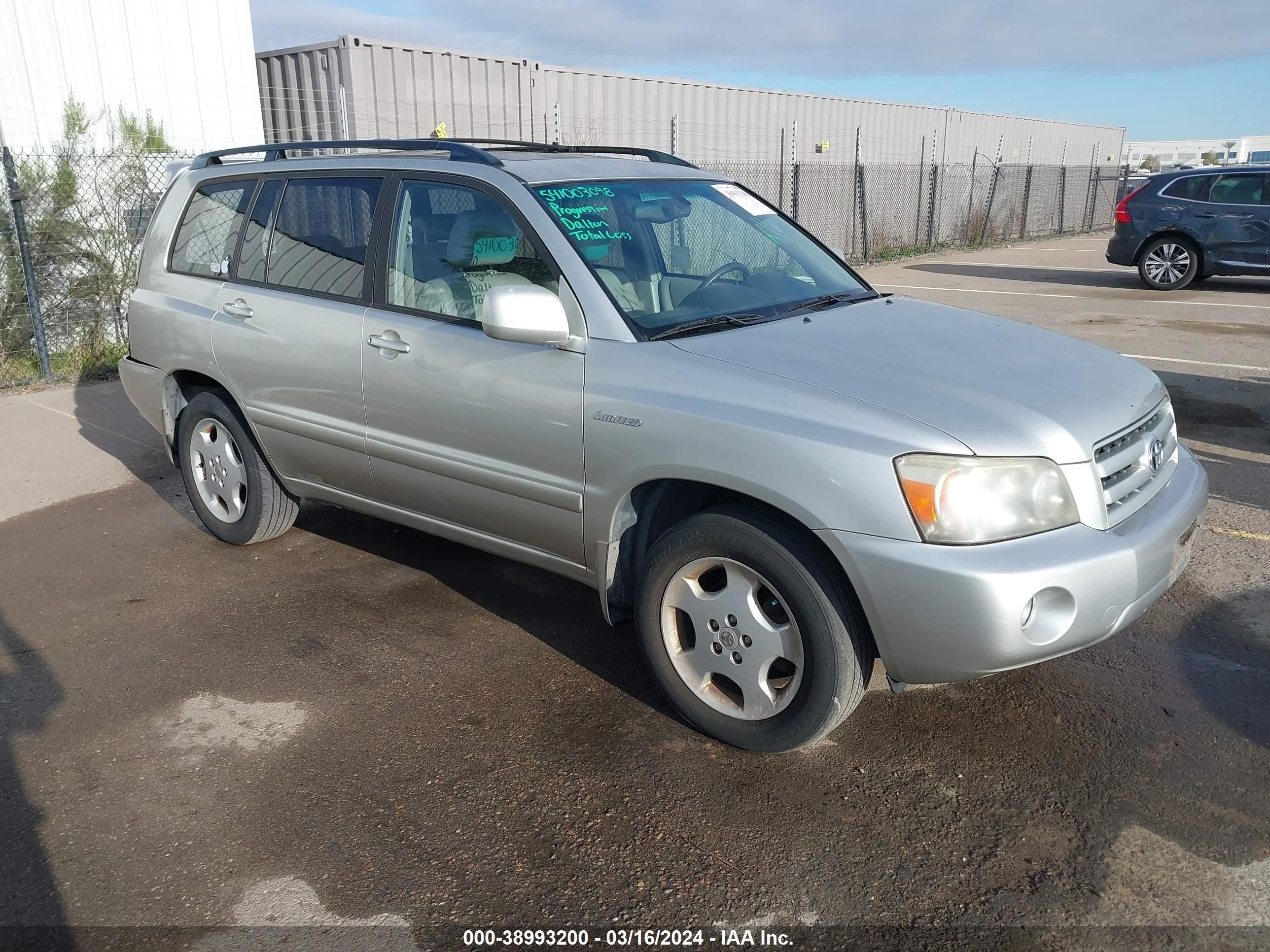 TOYOTA HIGHLANDER 2005 jtedp21a650071447