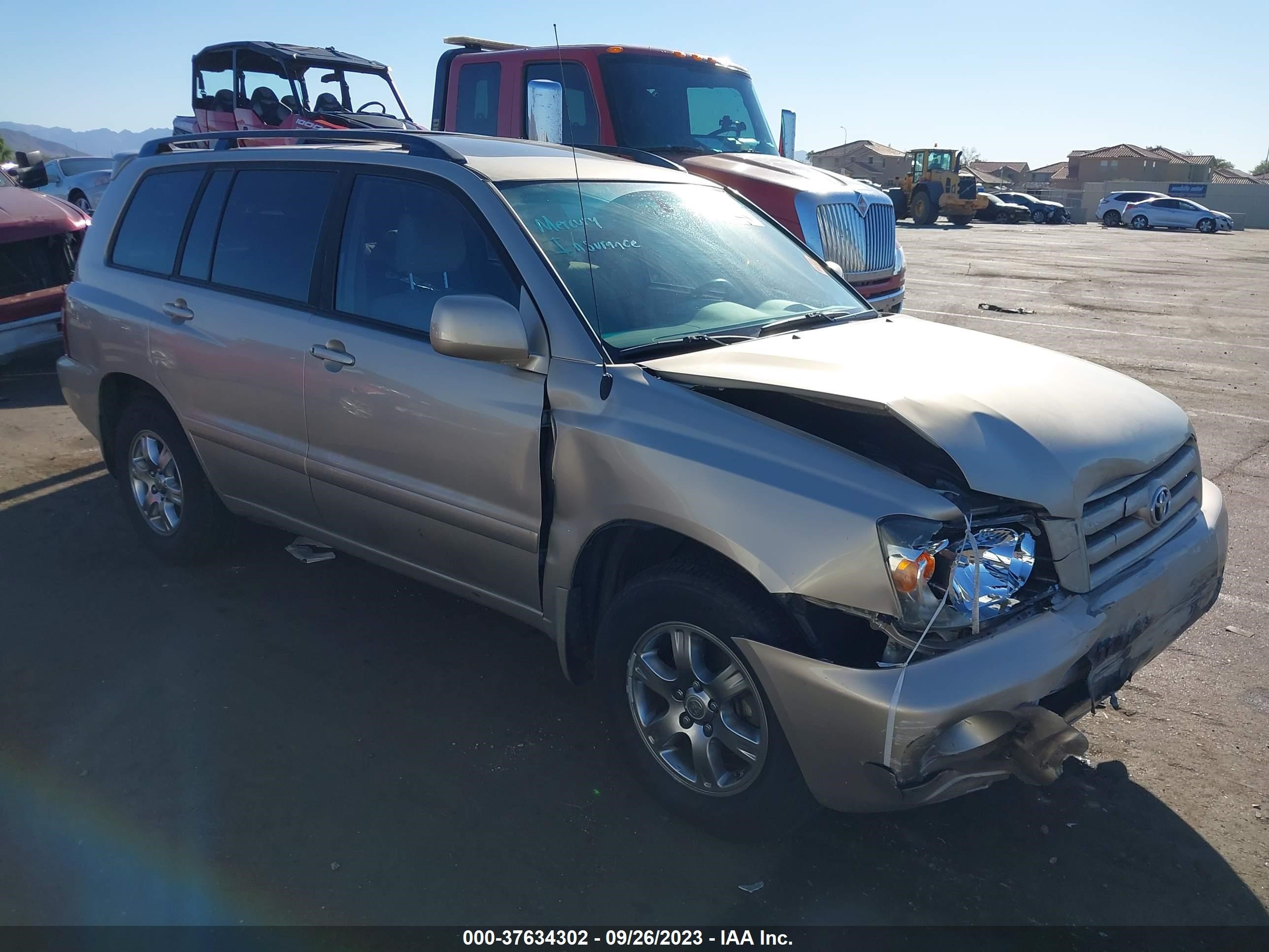 TOYOTA HIGHLANDER 2007 jtedp21a770148765