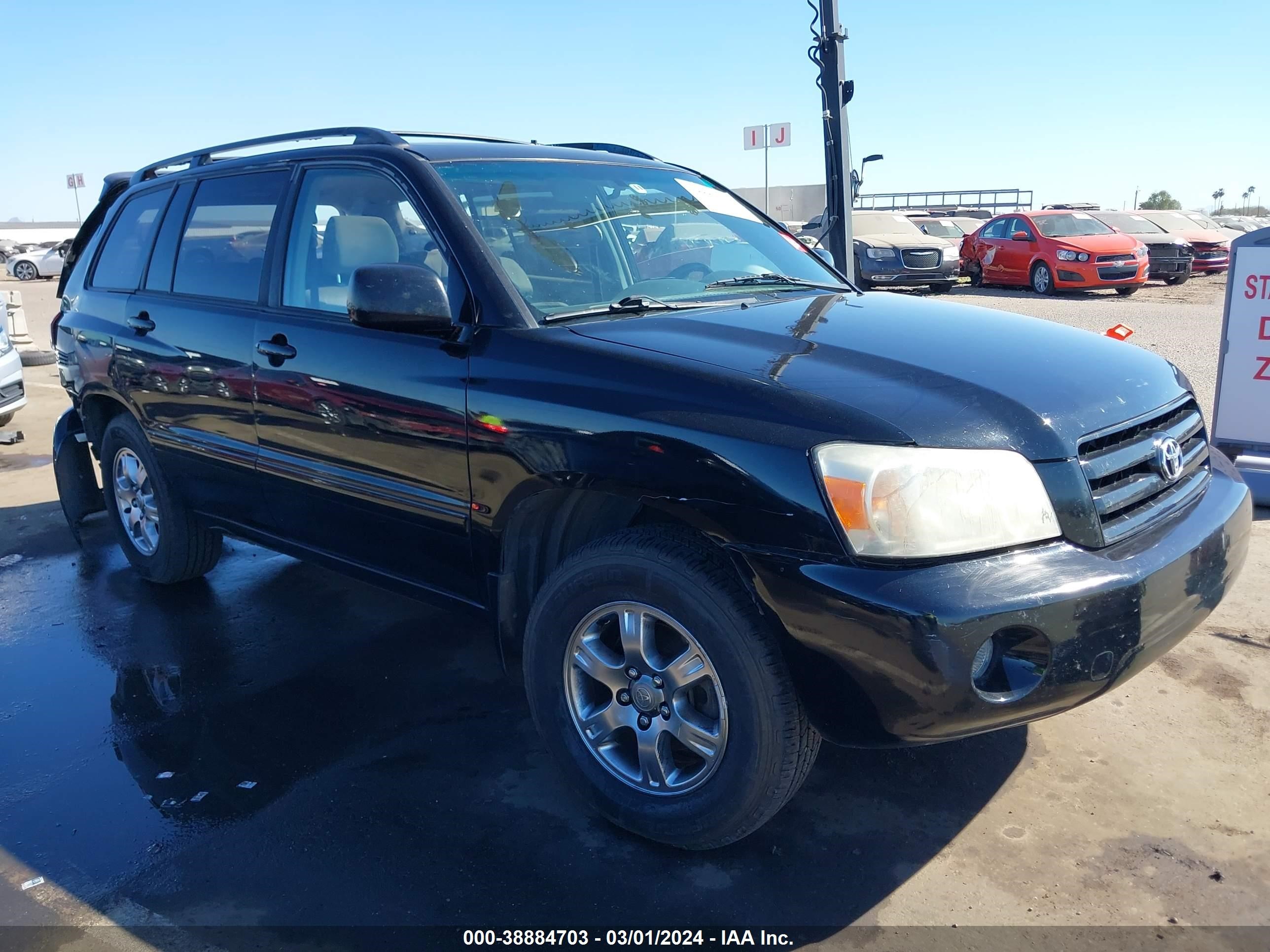 TOYOTA HIGHLANDER 2007 jtedp21a870136897