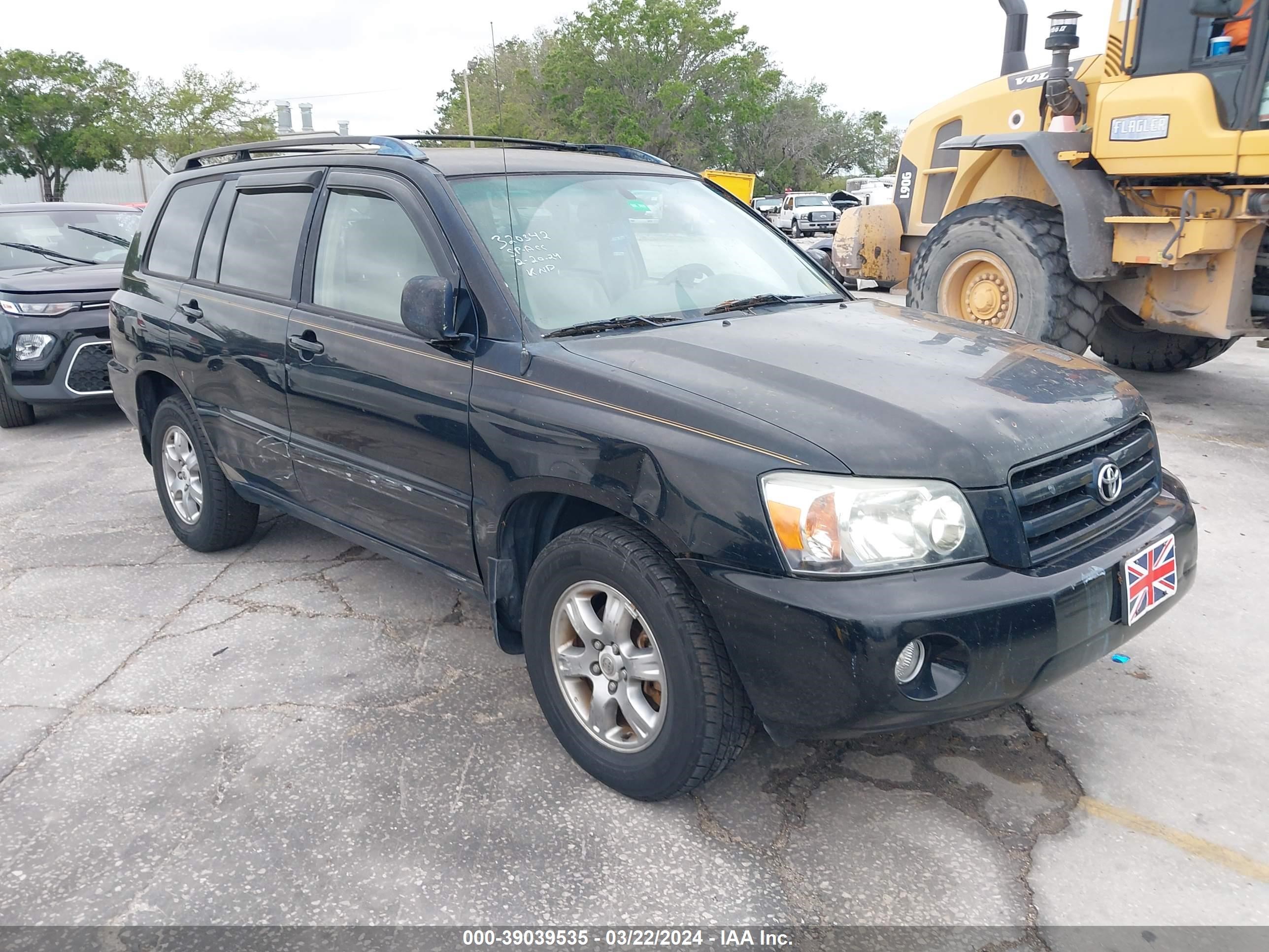 TOYOTA HIGHLANDER 2005 jtedp21a950050026