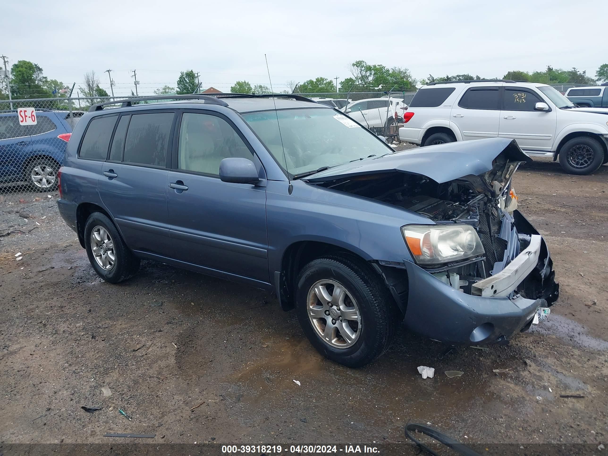 TOYOTA HIGHLANDER 2006 jtedp21a960099096