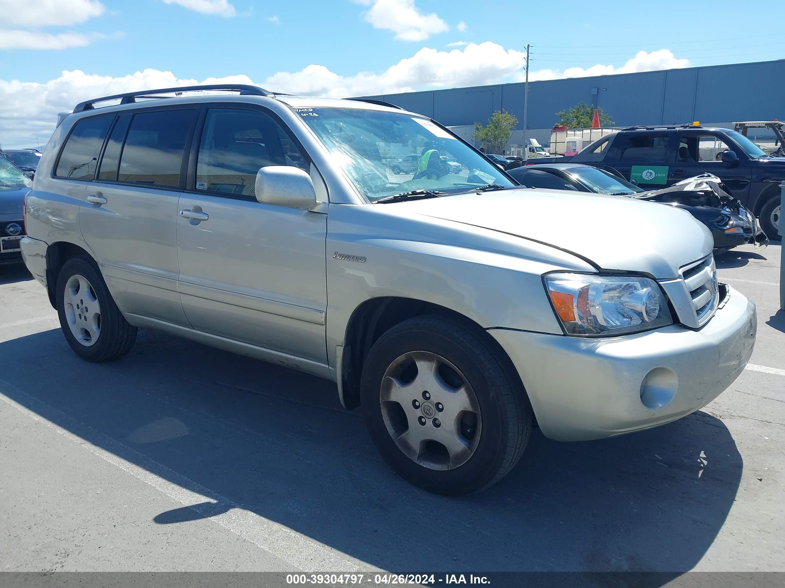 TOYOTA HIGHLANDER 2006 jtedp21a960107990