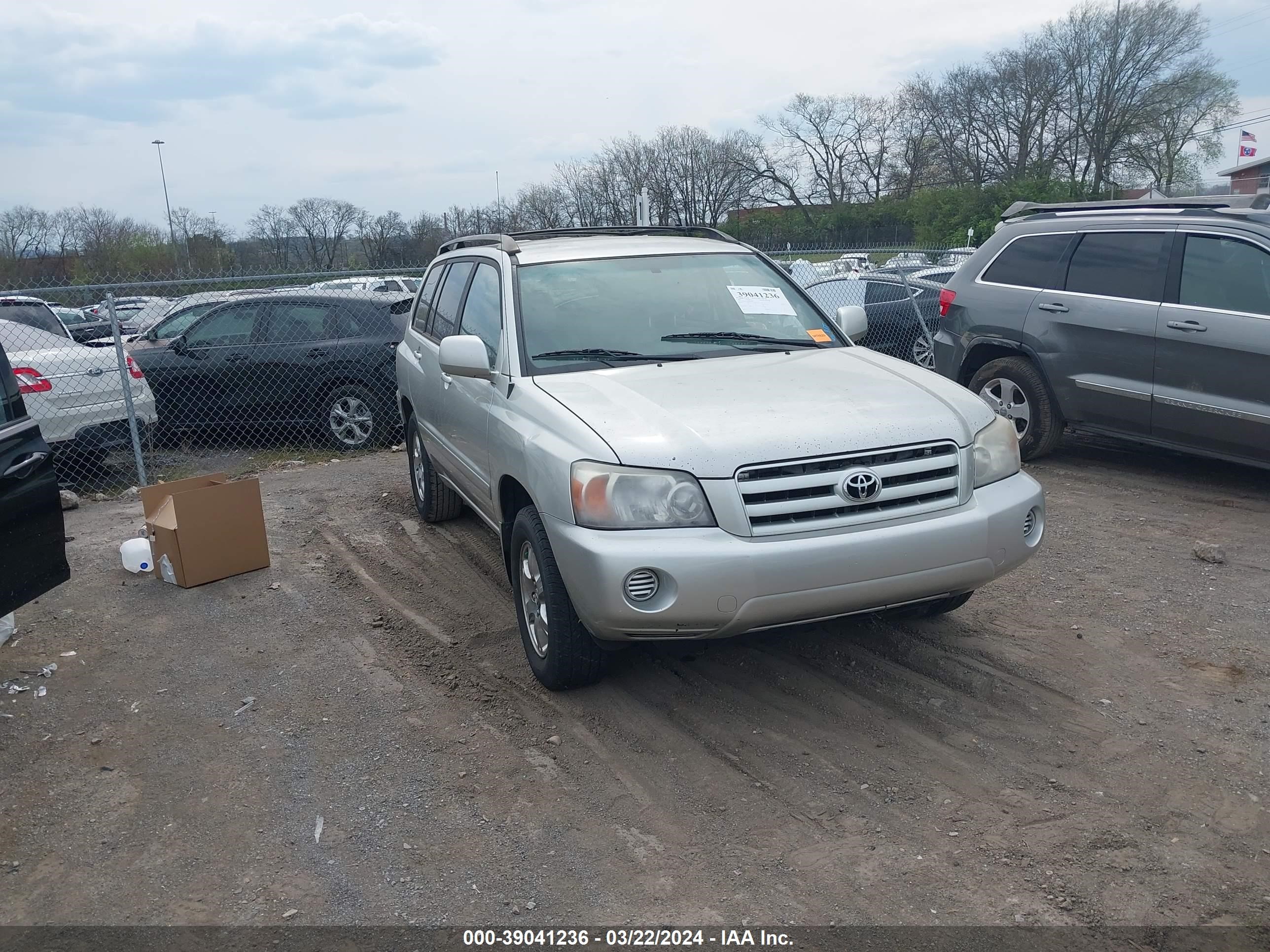 TOYOTA HIGHLANDER 2005 jtedp21ax50071757