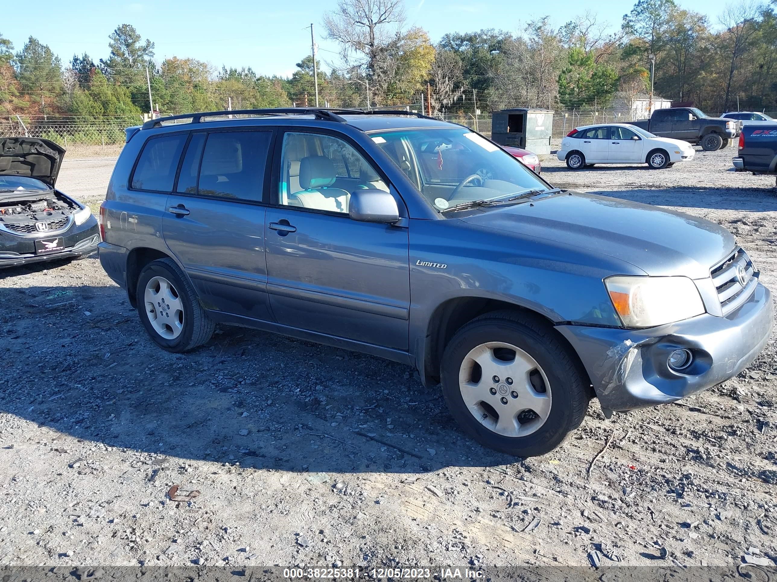 TOYOTA HIGHLANDER 2005 jtedp21ax50081821