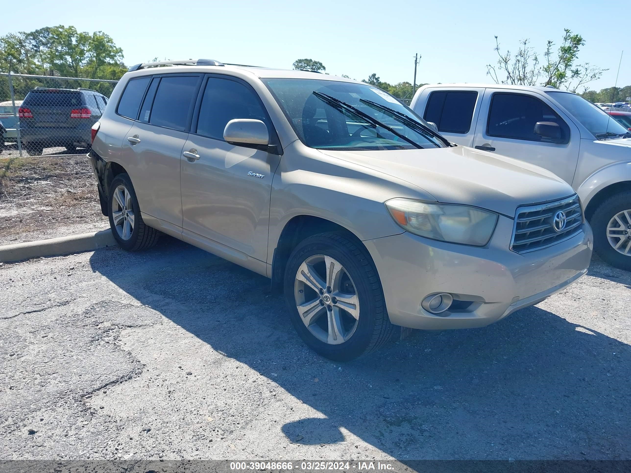 TOYOTA HIGHLANDER 2008 jteds43a082064476