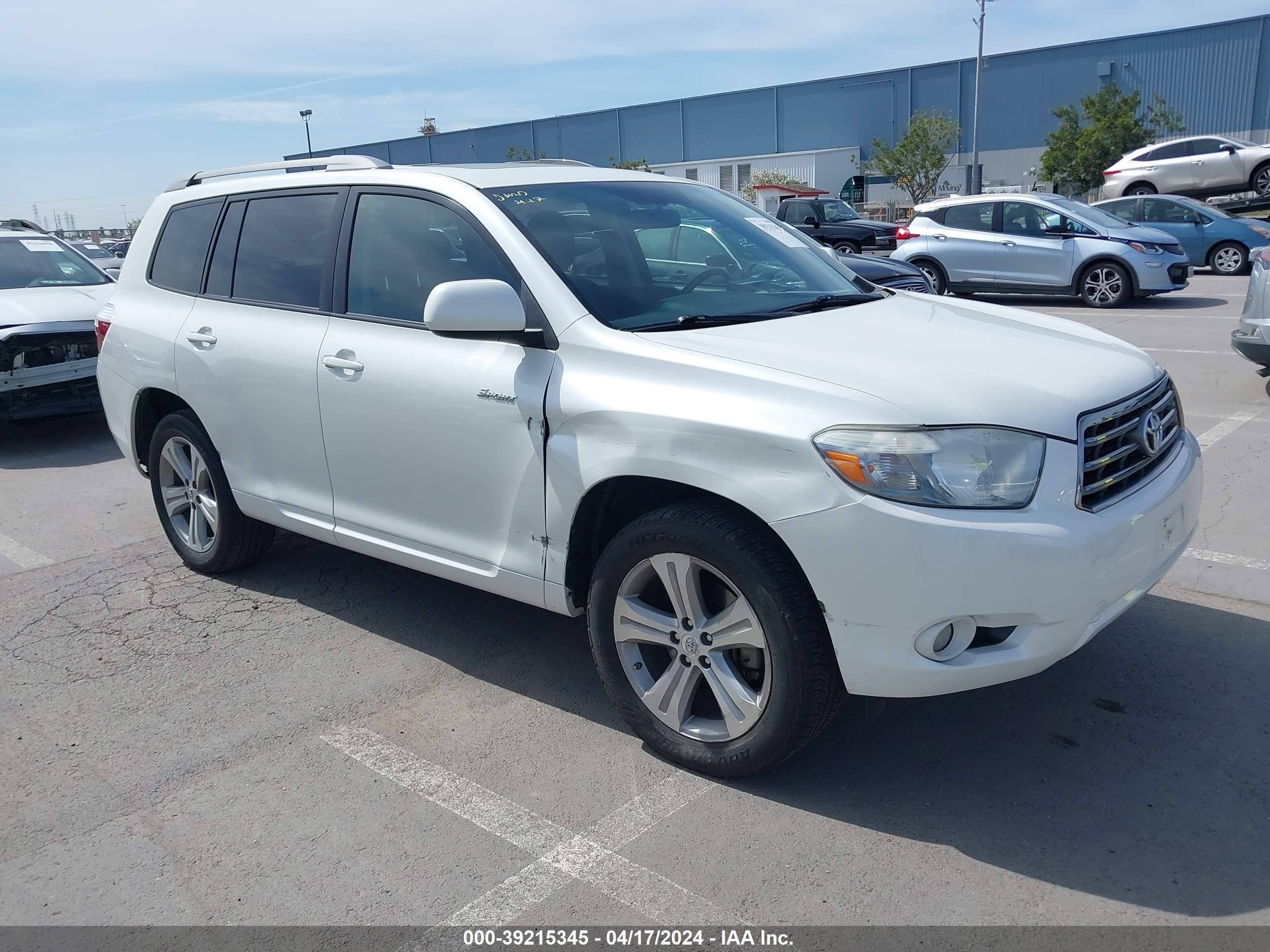 TOYOTA HIGHLANDER 2008 jteds43a782067360