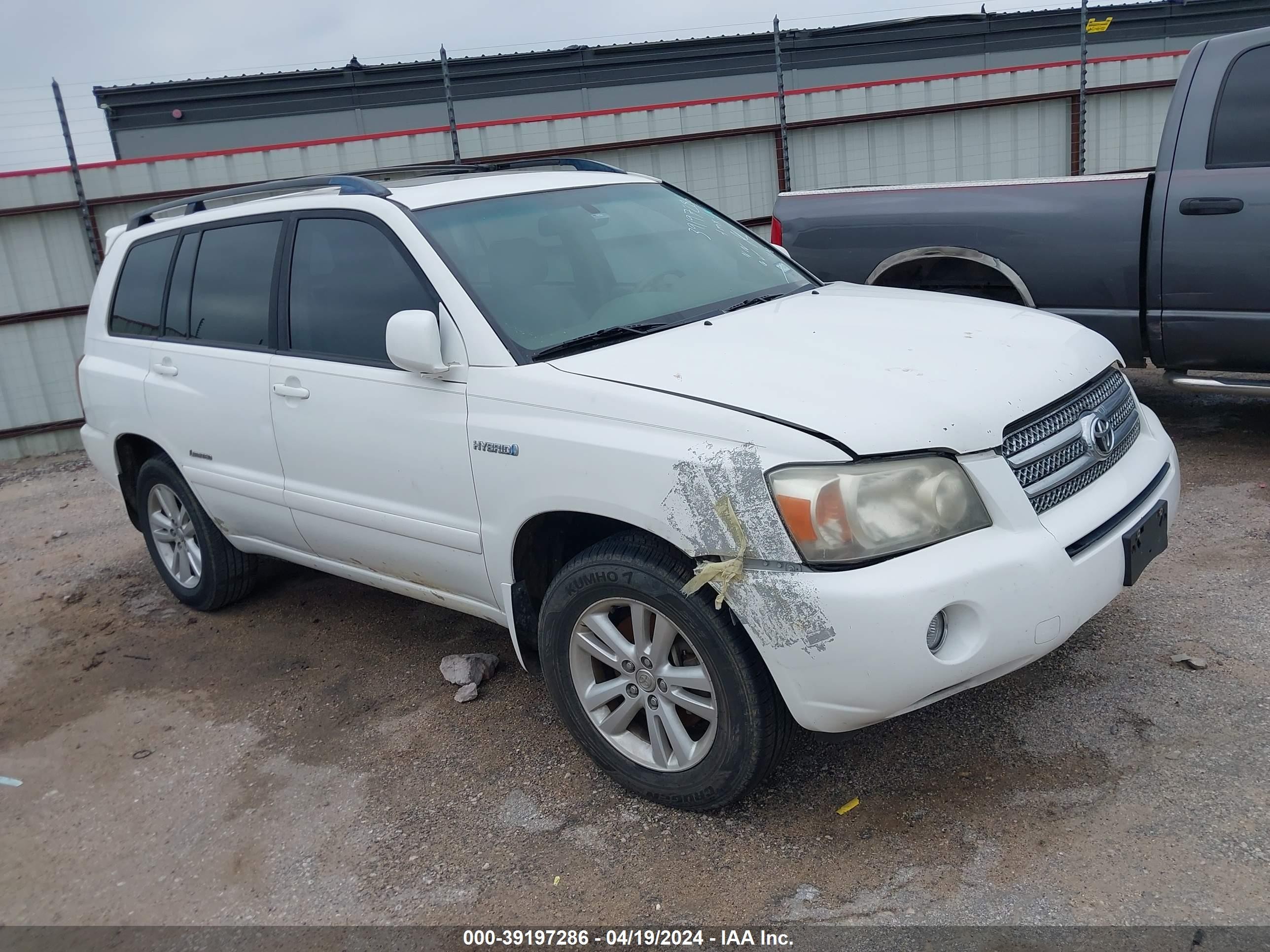 TOYOTA HIGHLANDER 2007 jtedw21ax70020233