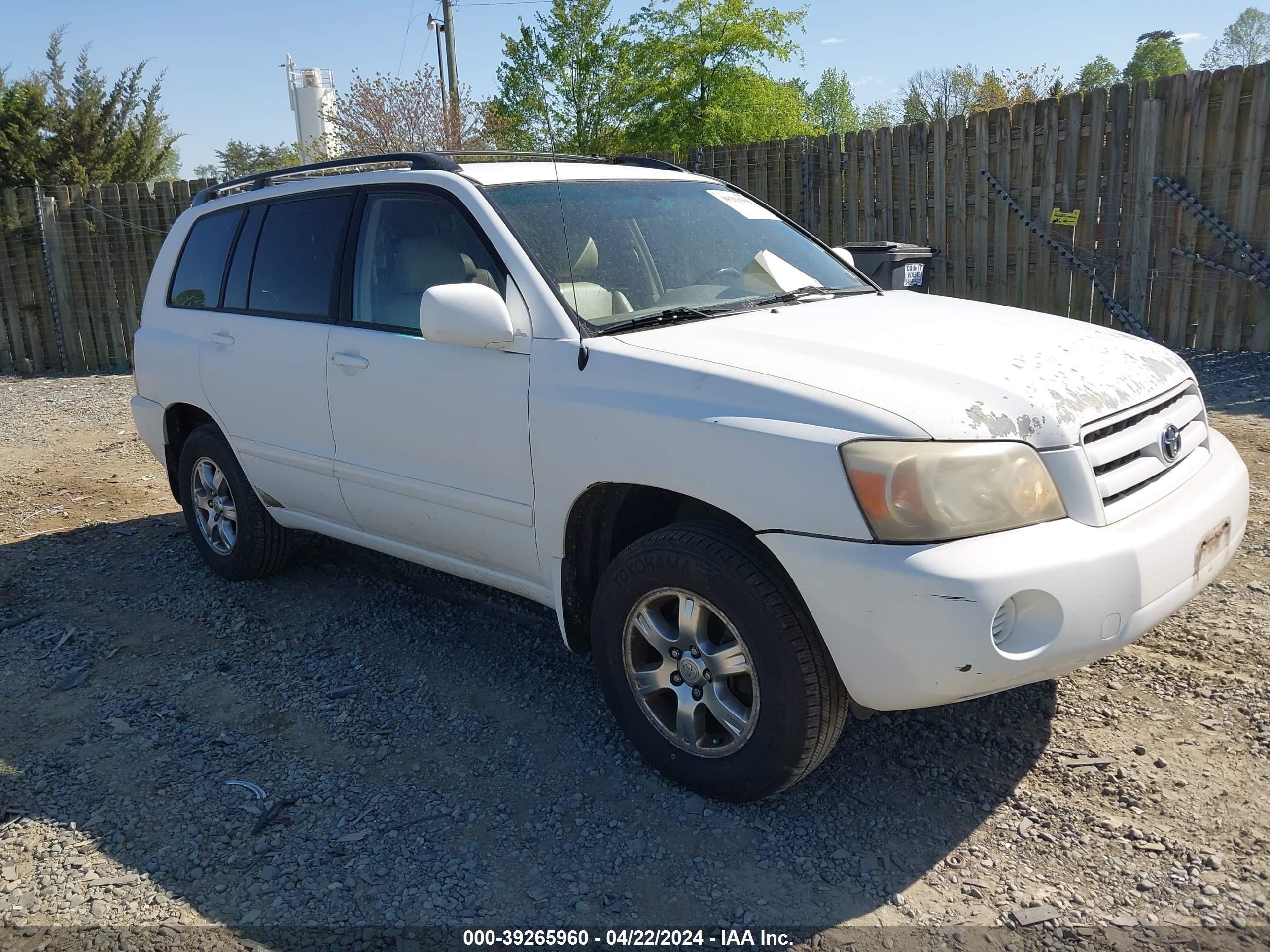 TOYOTA HIGHLANDER 2004 jteep21a040027592