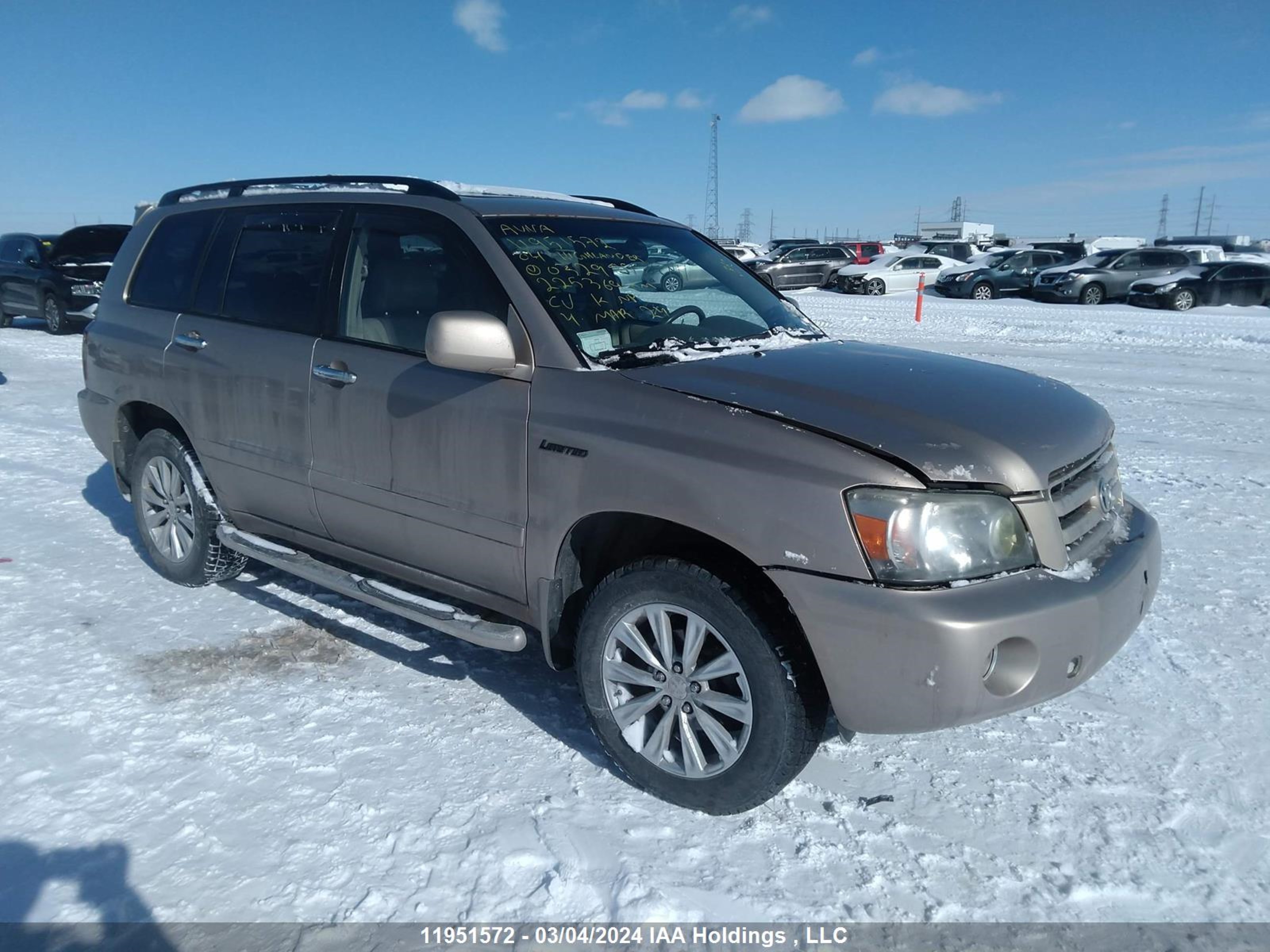 TOYOTA HIGHLANDER 2004 jteep21a040032985