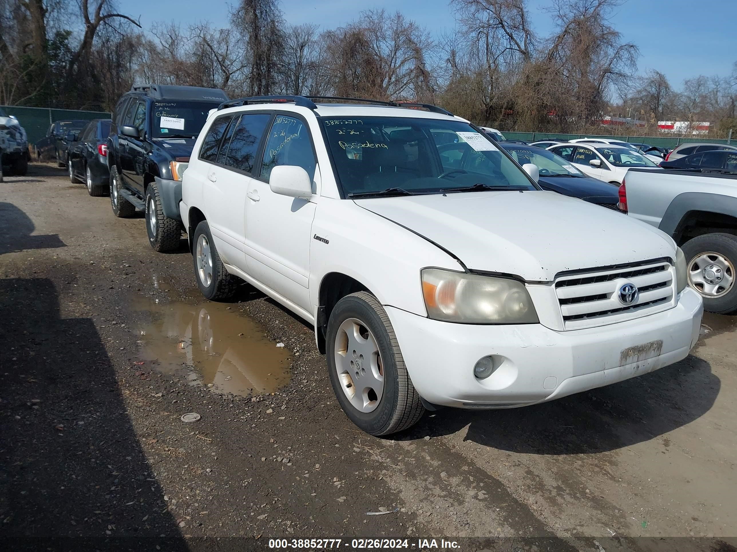 TOYOTA HIGHLANDER 2005 jteep21a259984863