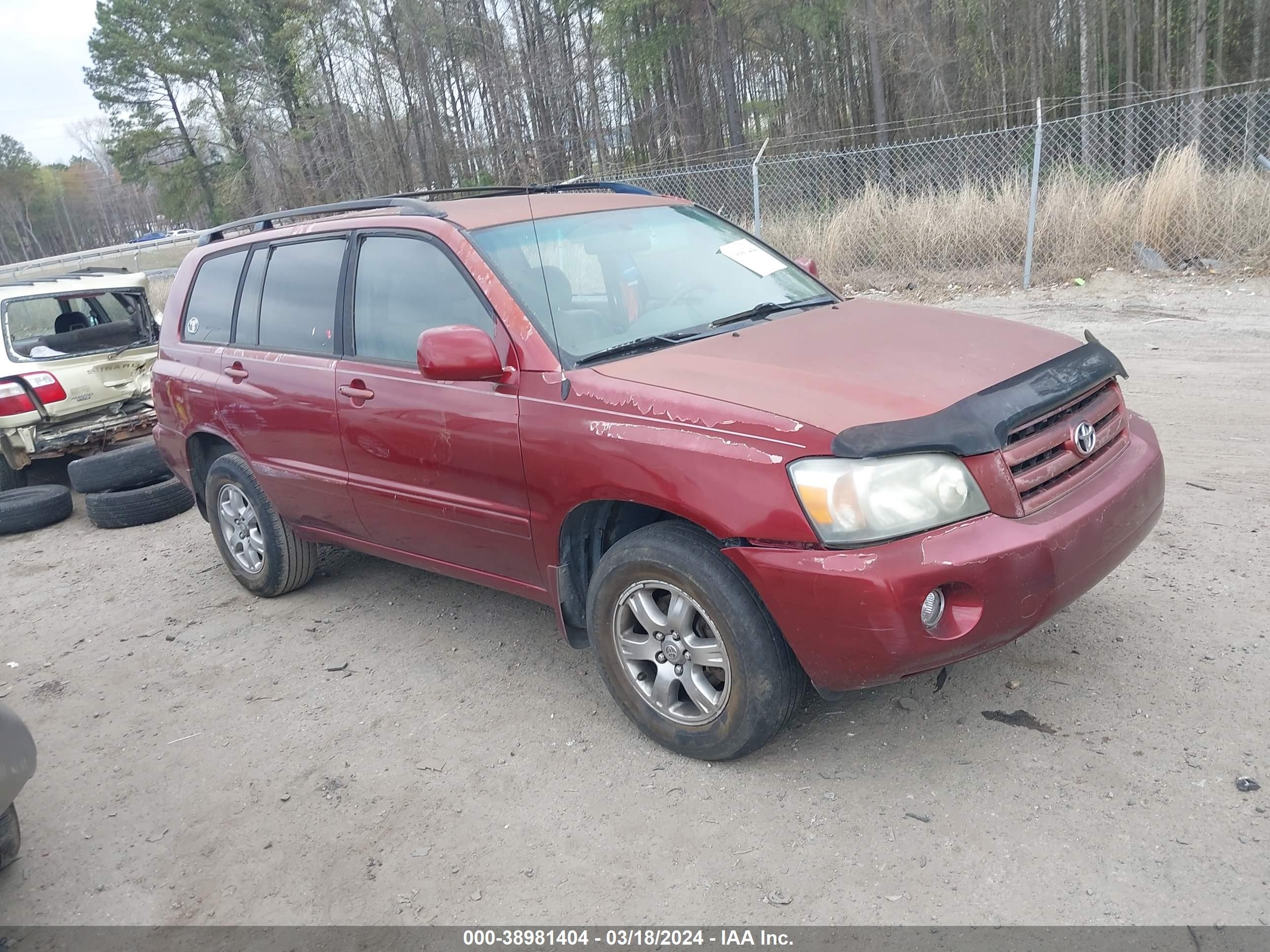 TOYOTA HIGHLANDER 2005 jteep21a350092325