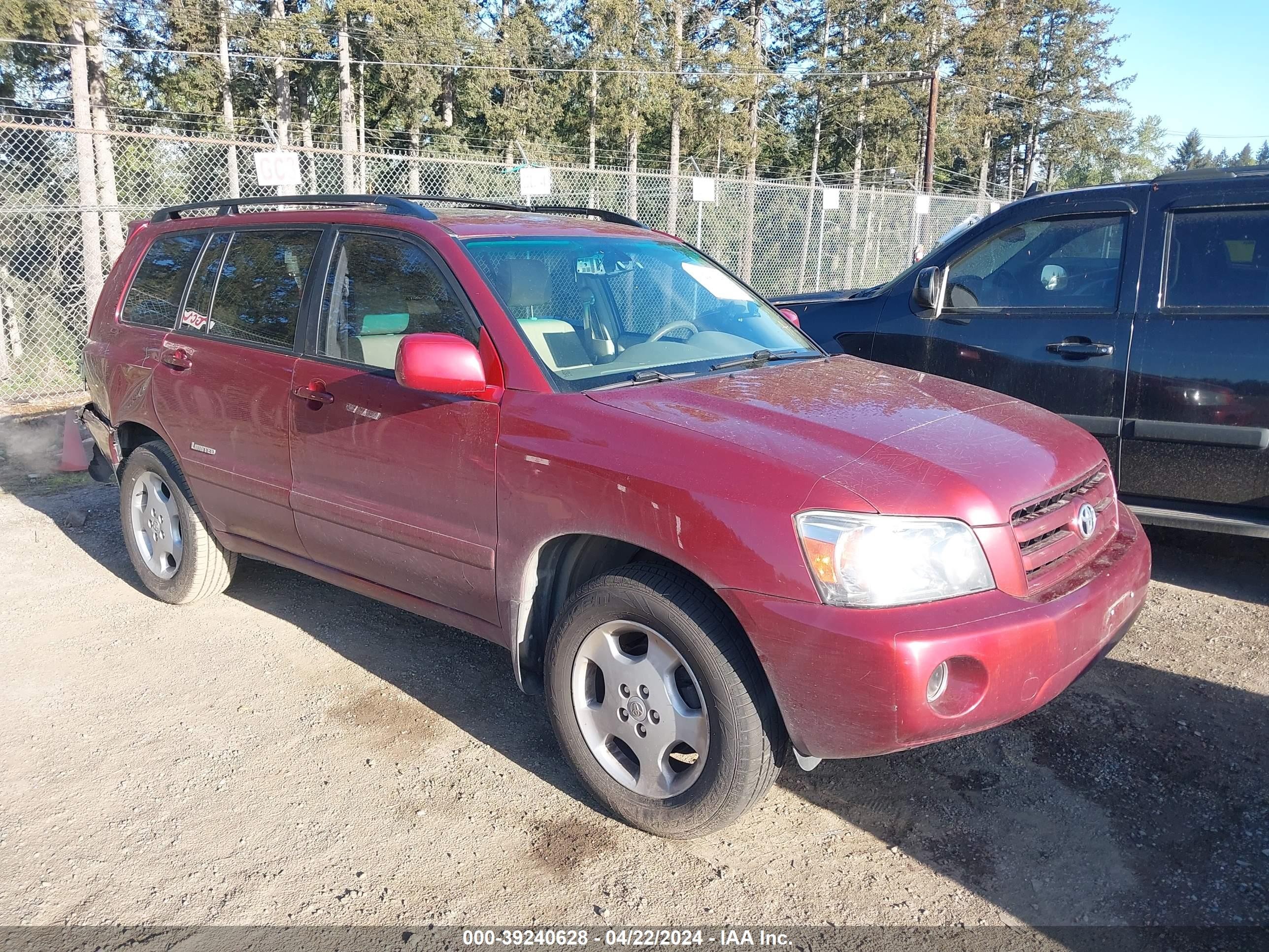 TOYOTA HIGHLANDER 2007 jteep21a370215706