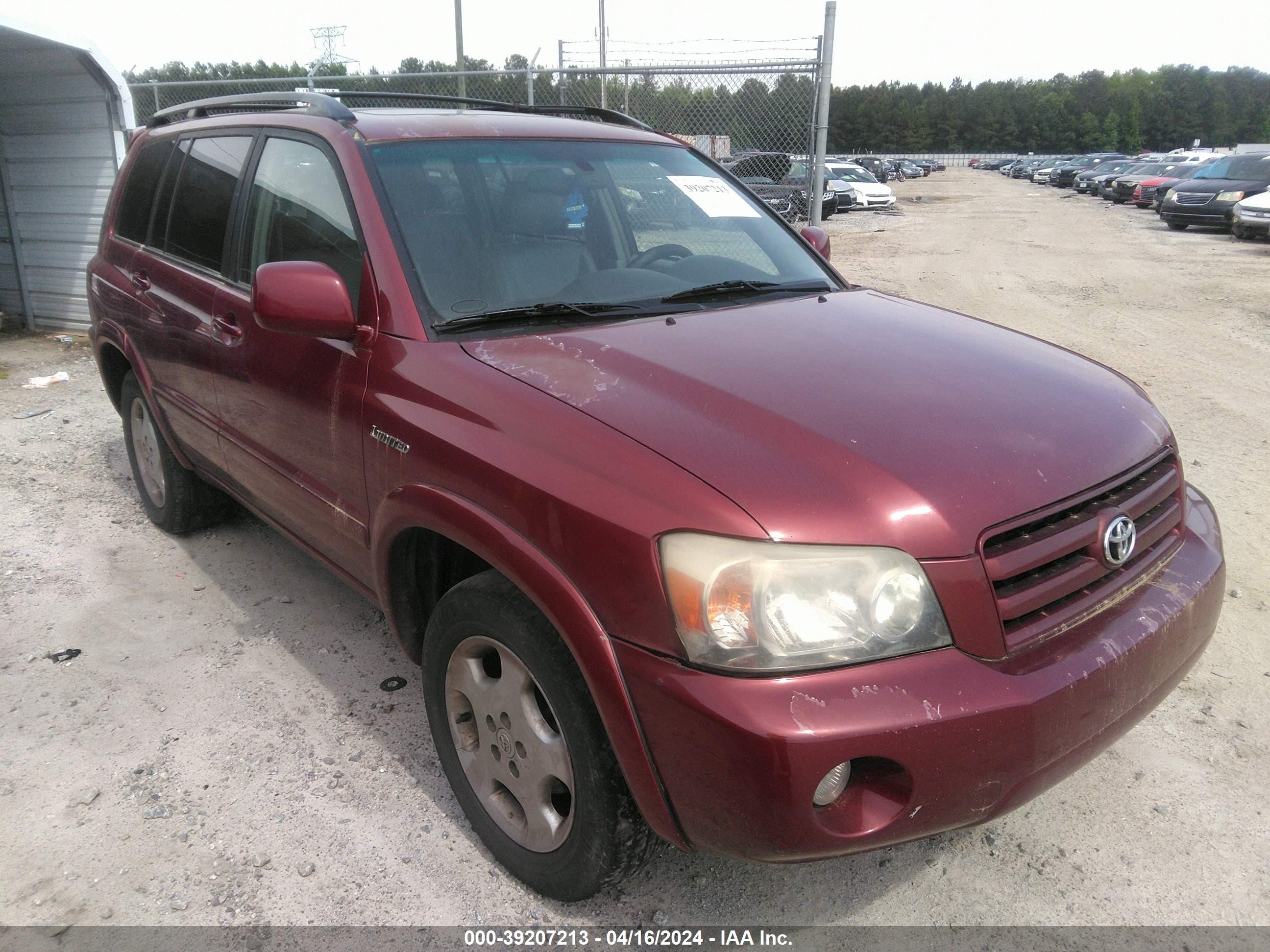 TOYOTA HIGHLANDER 2004 jteep21a640015219