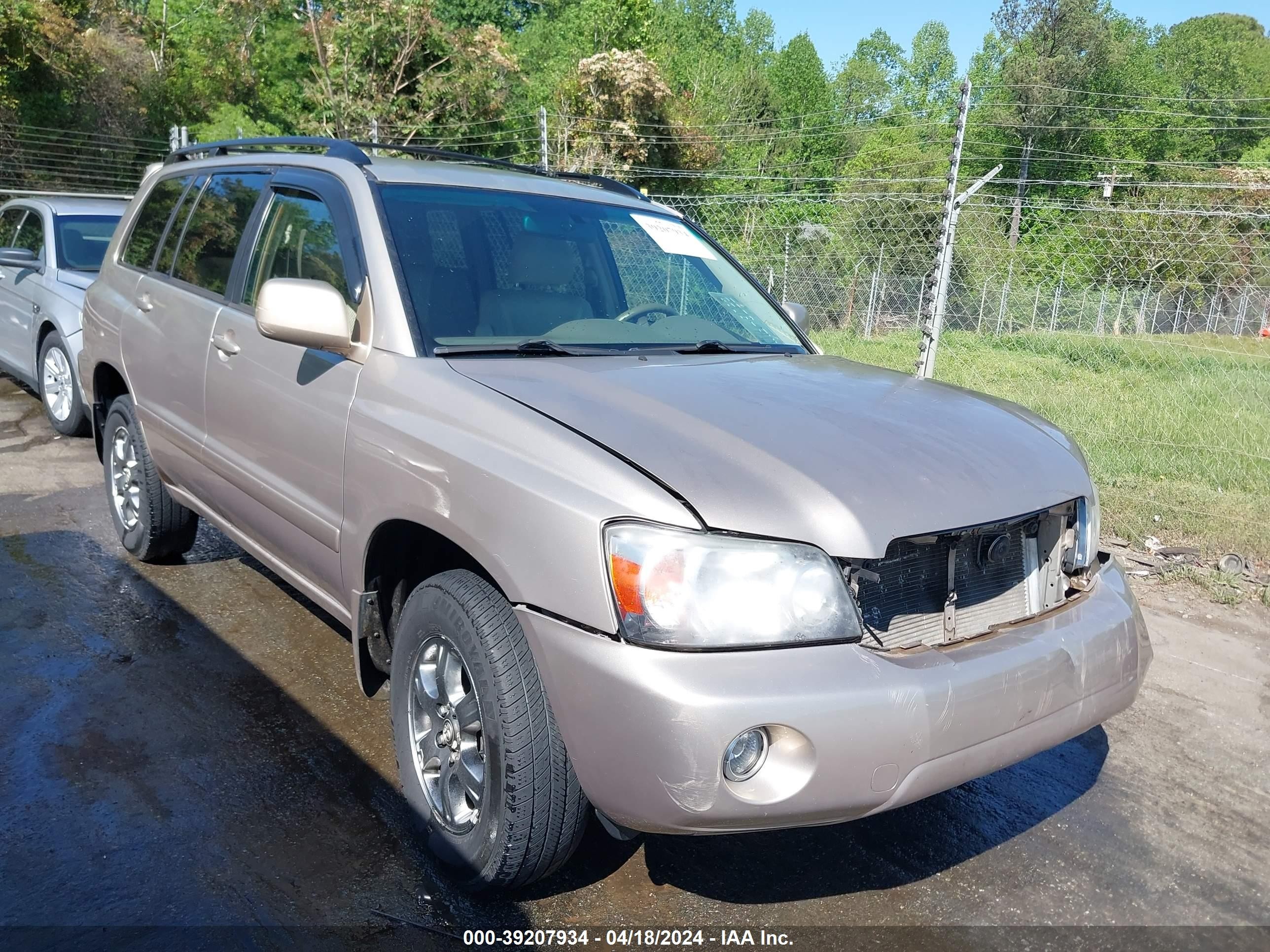 TOYOTA HIGHLANDER 2005 jteep21a650071095