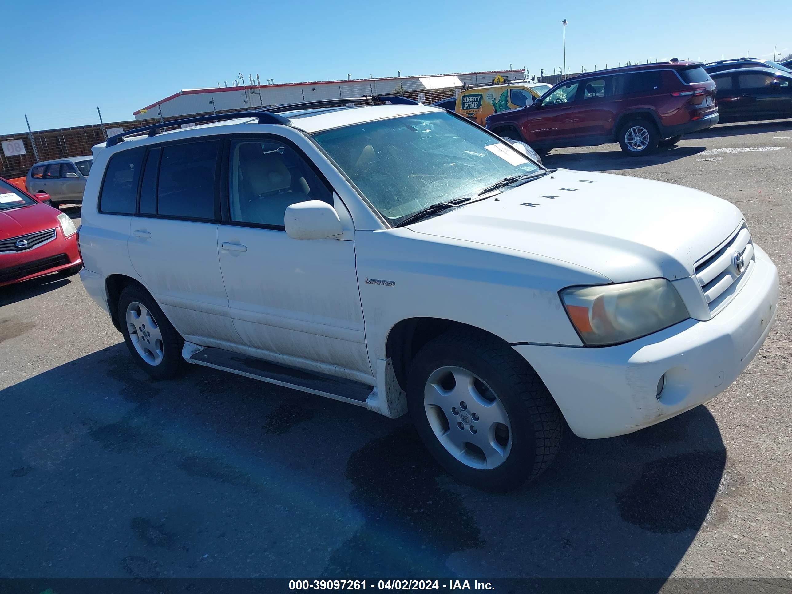 TOYOTA HIGHLANDER 2005 jteep21a650106959