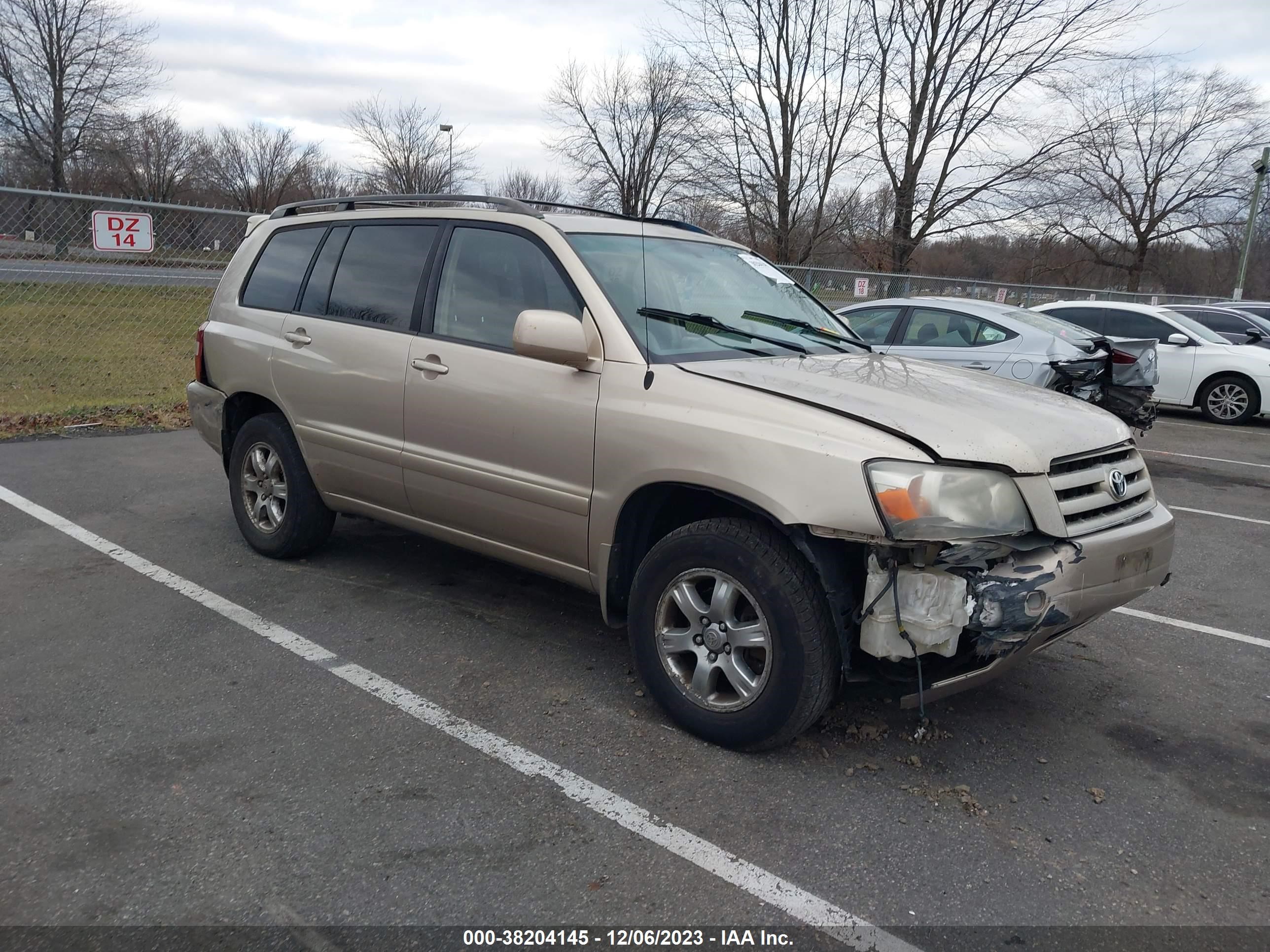 TOYOTA HIGHLANDER 2007 jteep21a670207616