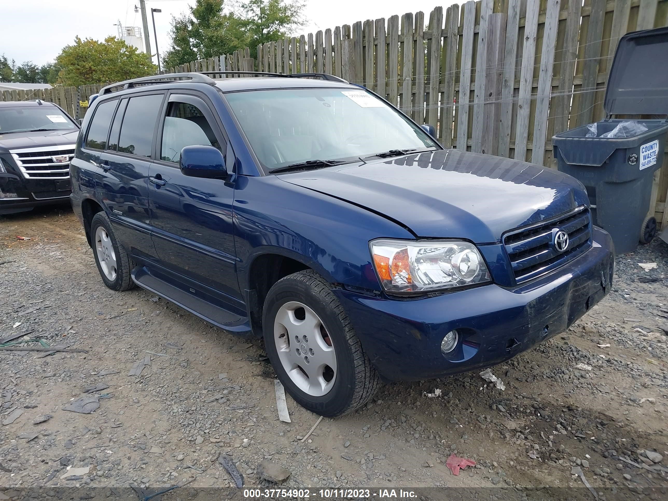 TOYOTA HIGHLANDER 2007 jteep21a970223437