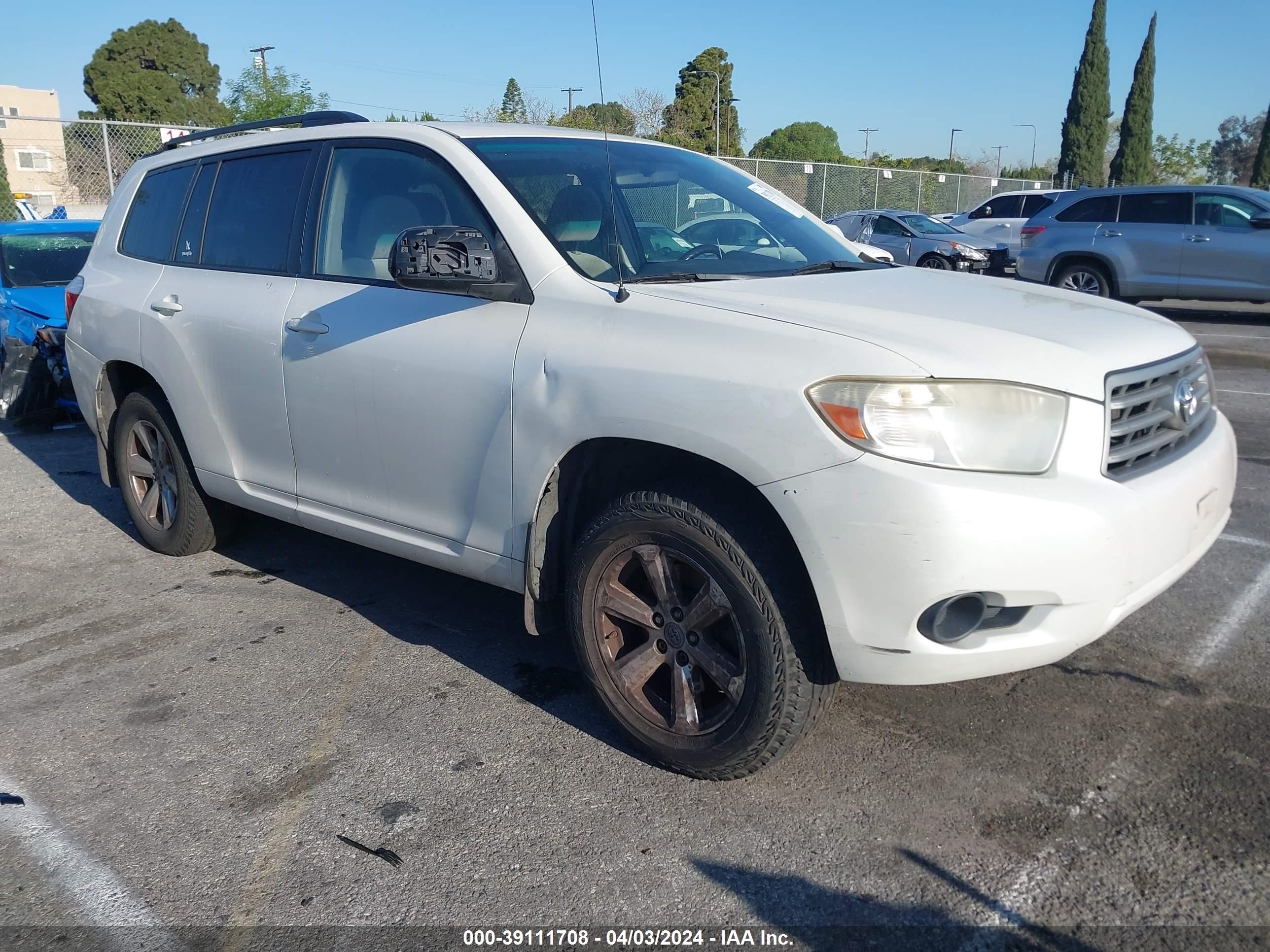 TOYOTA HIGHLANDER 2008 jtees41a182067149