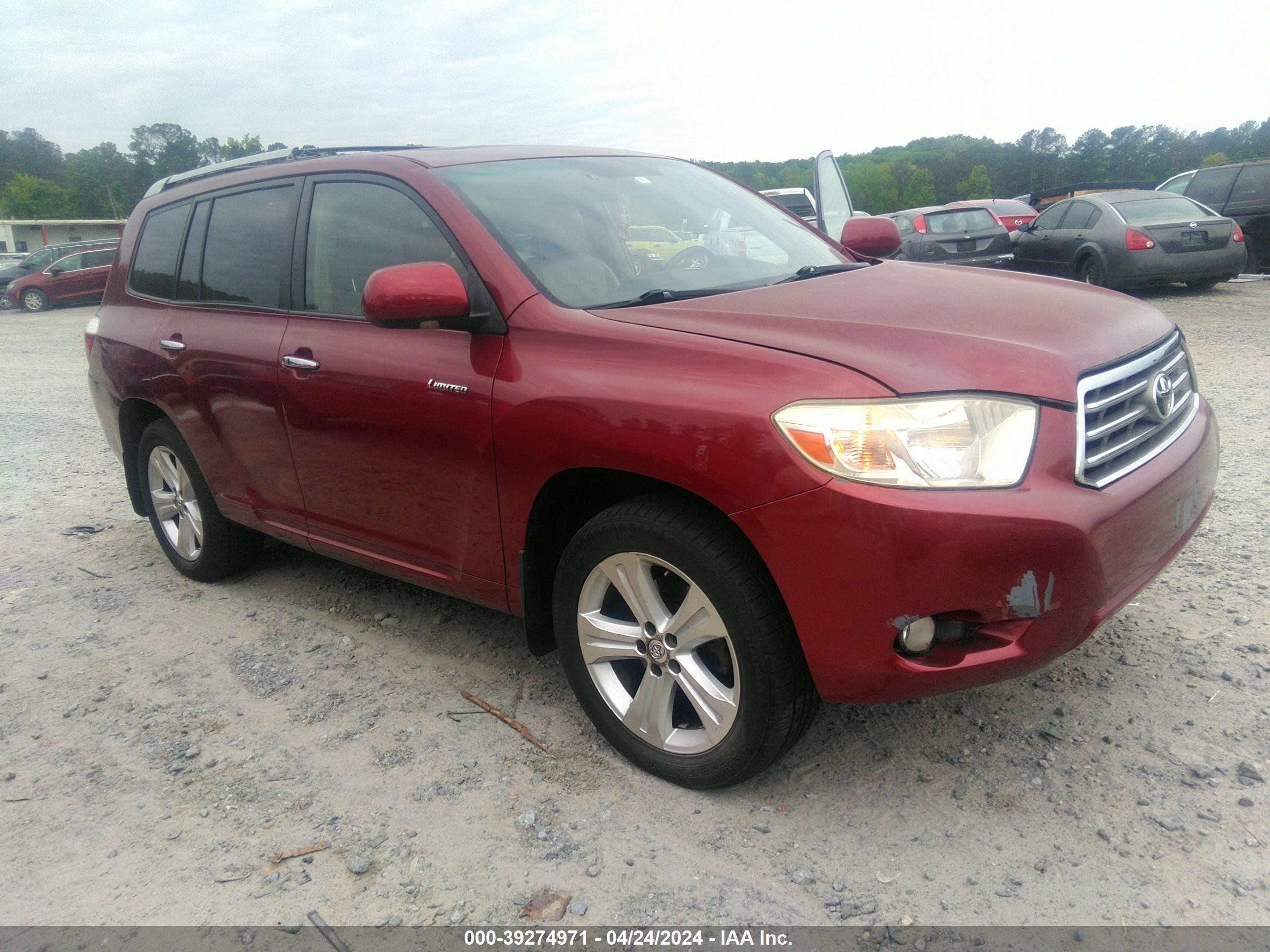 TOYOTA HIGHLANDER 2008 jtees42a382029307