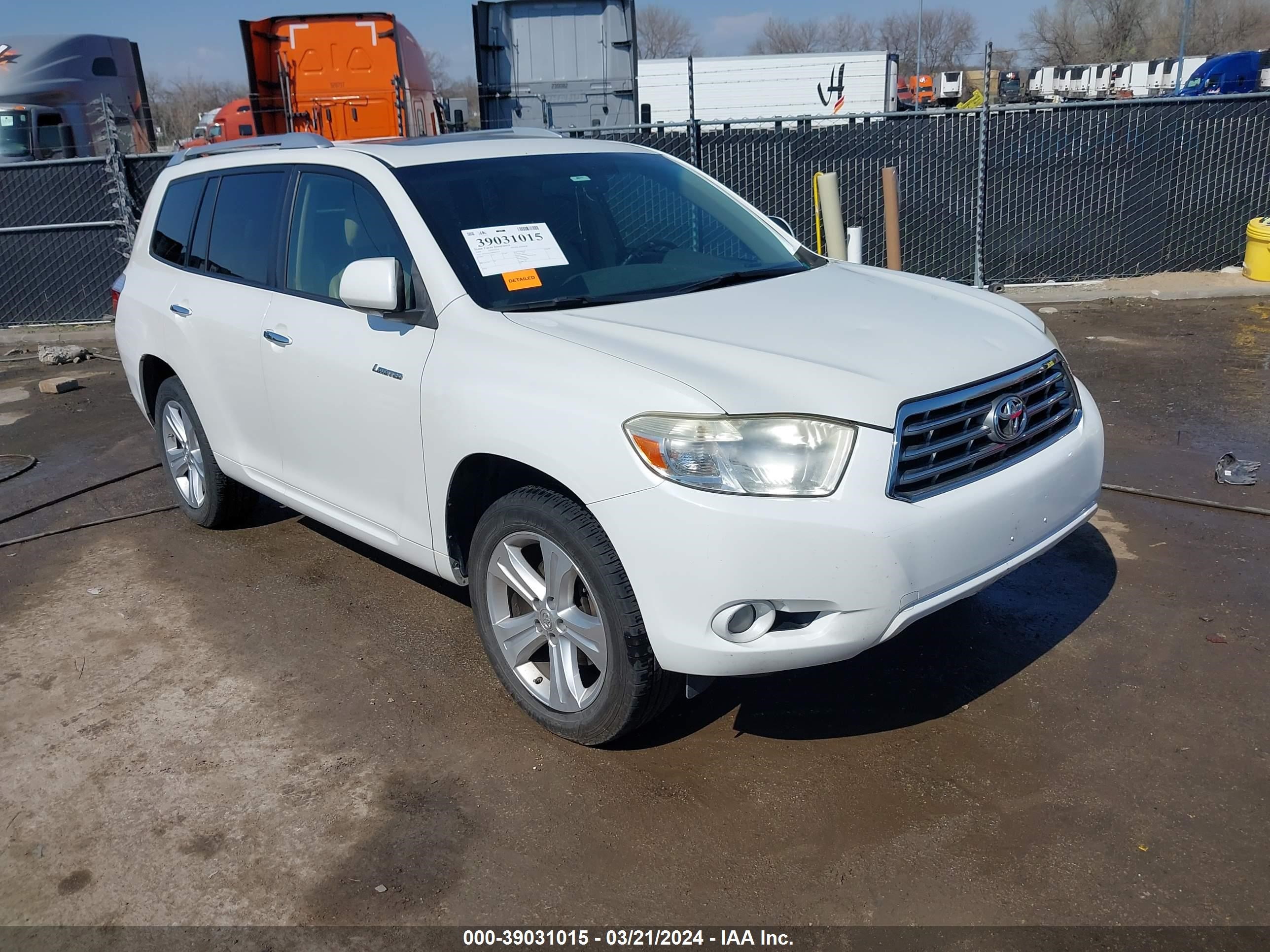 TOYOTA HIGHLANDER 2008 jtees42ax82044659