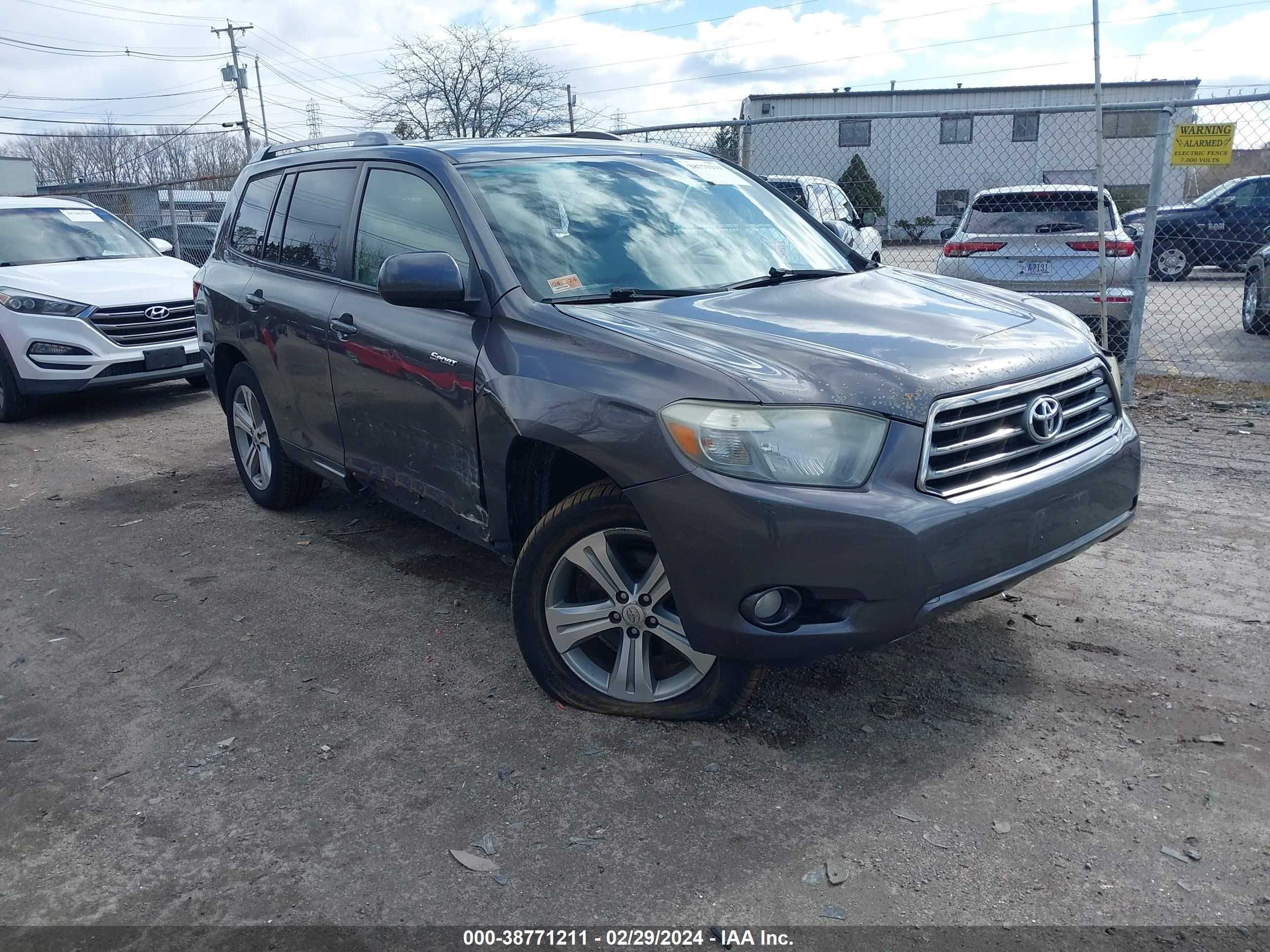 TOYOTA HIGHLANDER 2008 jtees43a182003349