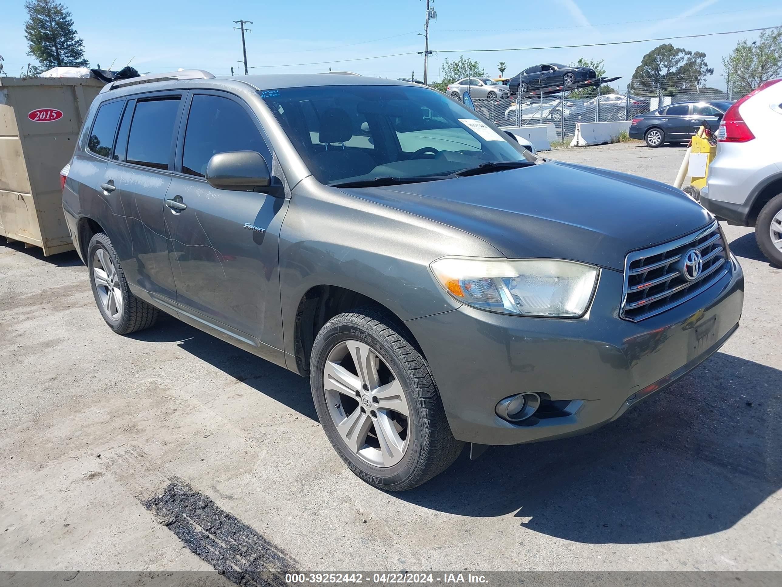 TOYOTA HIGHLANDER 2008 jtees43a782043225