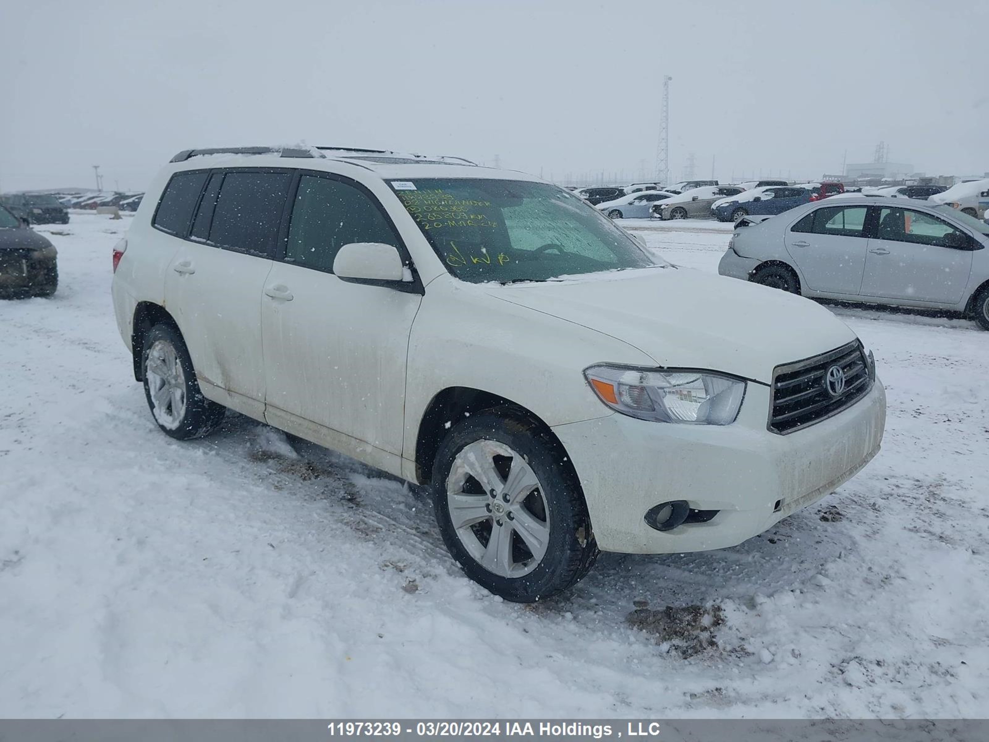 TOYOTA HIGHLANDER 2008 jtees43ax82086960