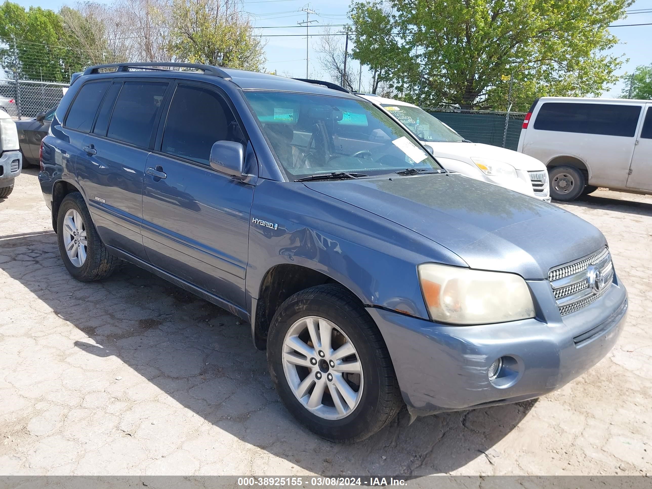 TOYOTA HIGHLANDER 2007 jteew21a170037796