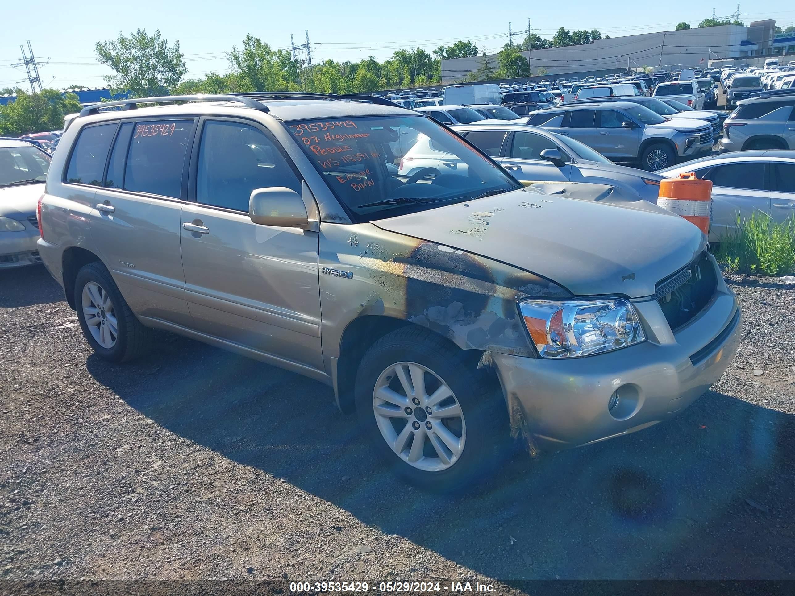 TOYOTA HIGHLANDER 2007 jteew21a670039348