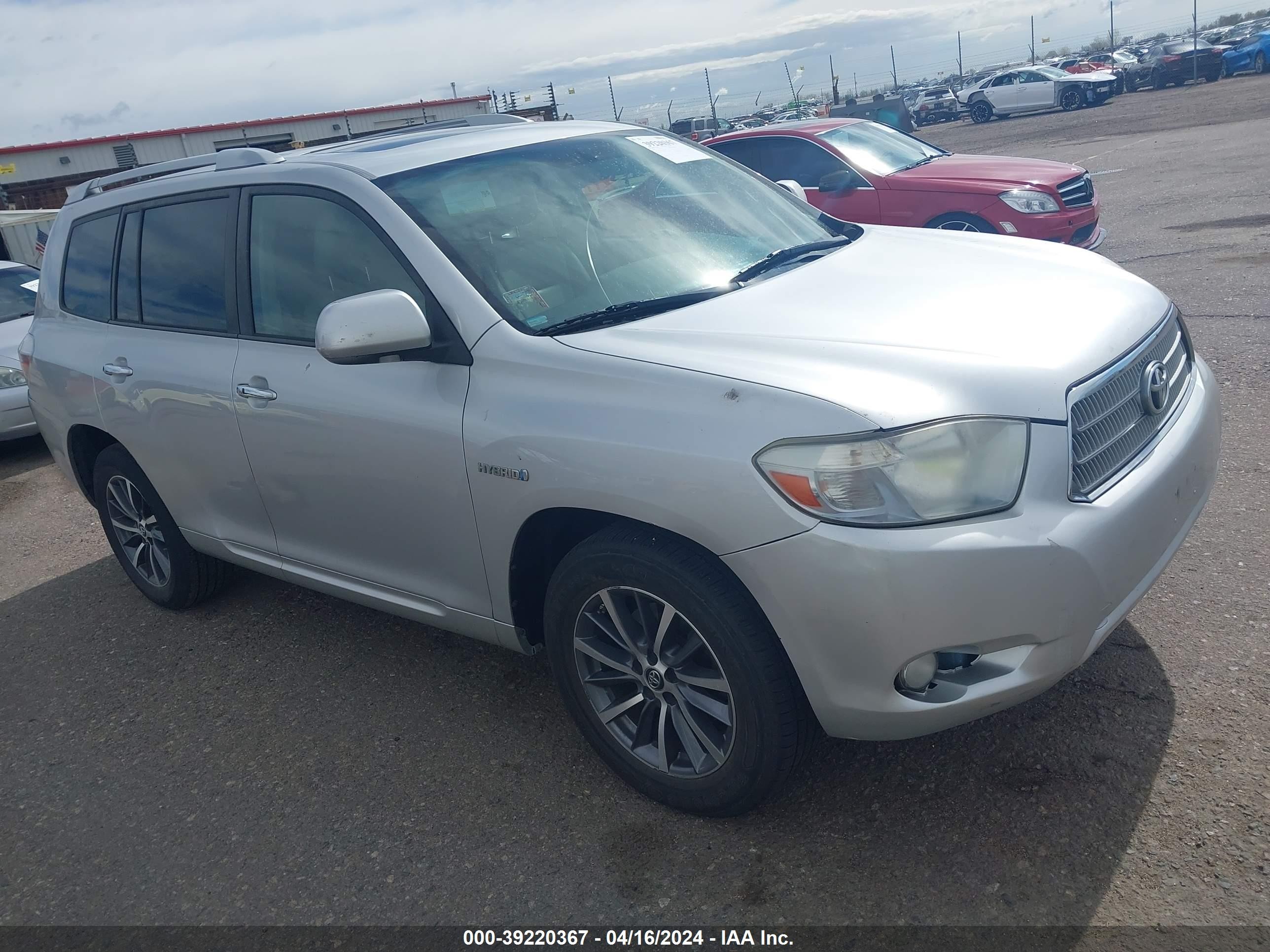 TOYOTA HIGHLANDER 2008 jteew44ax82016281