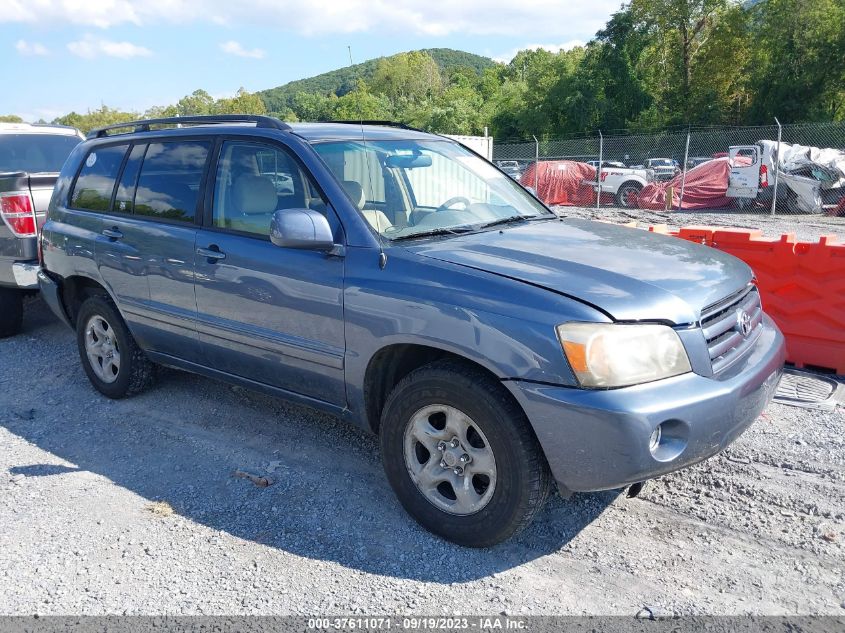 TOYOTA HIGHLANDER 2004 jtegd21a040105225