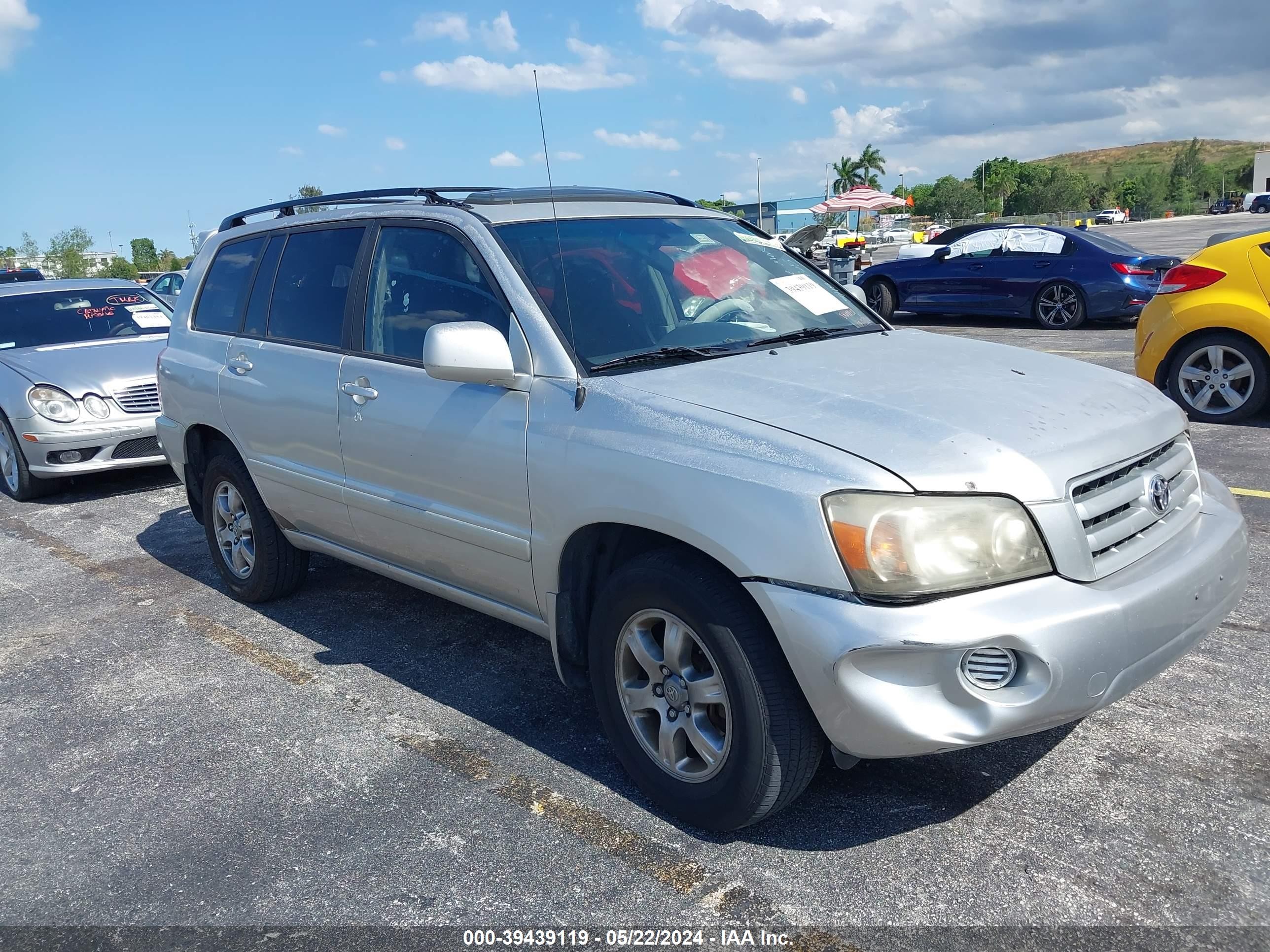 TOYOTA HIGHLANDER 2006 jtegd21a060136705