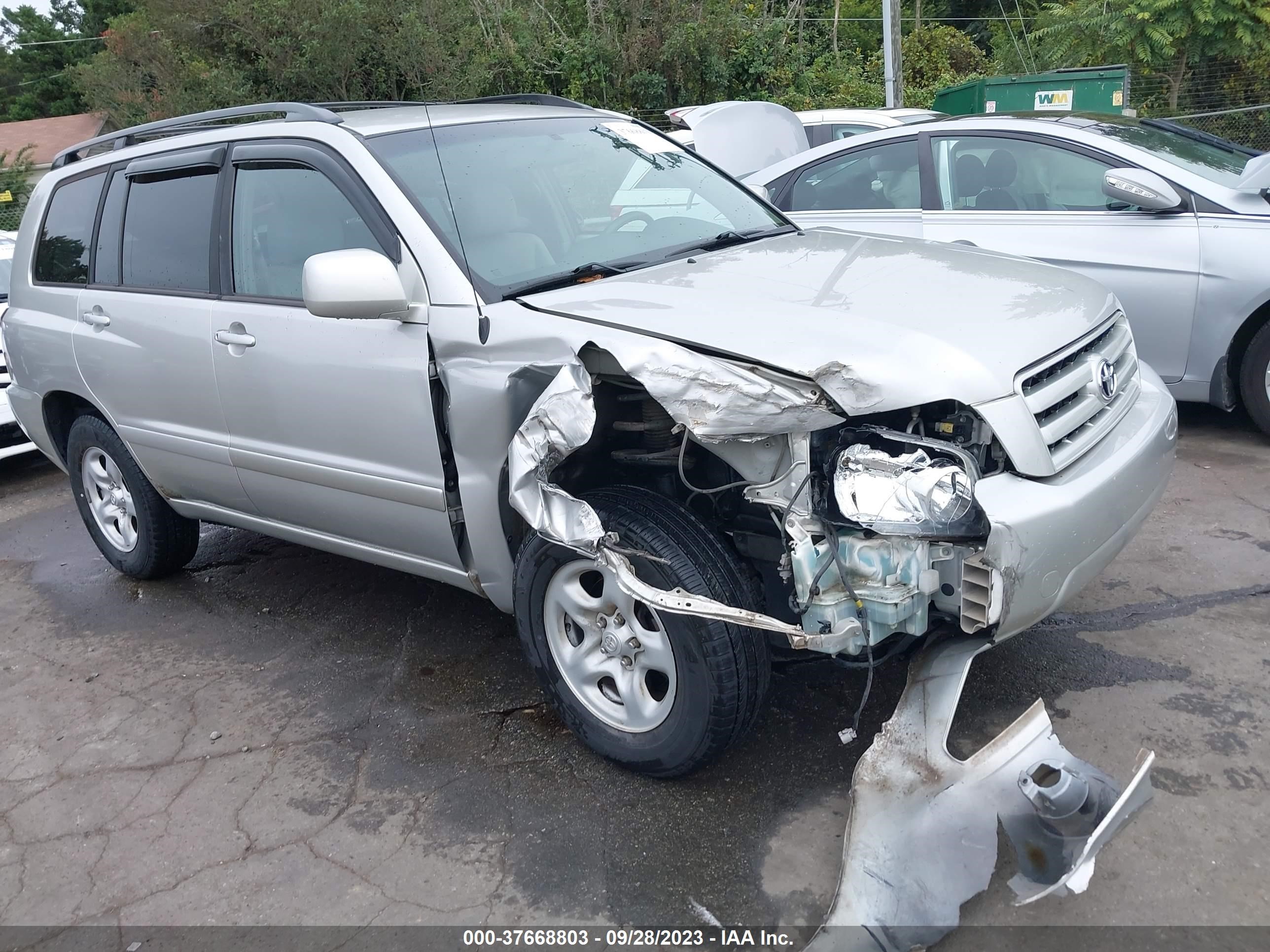 TOYOTA HIGHLANDER 2006 jtegd21a060147672