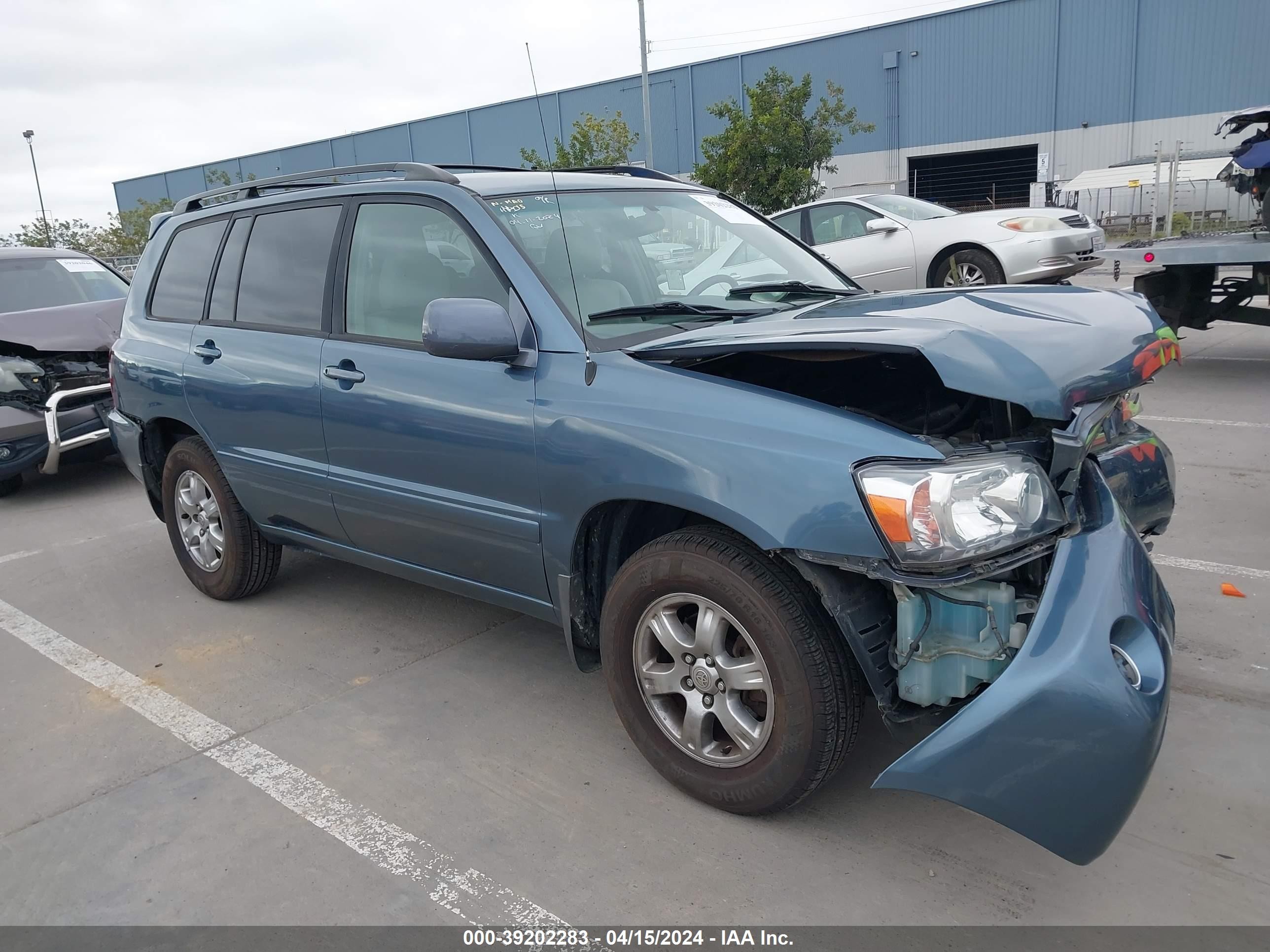 TOYOTA HIGHLANDER 2007 jtegd21a070157345