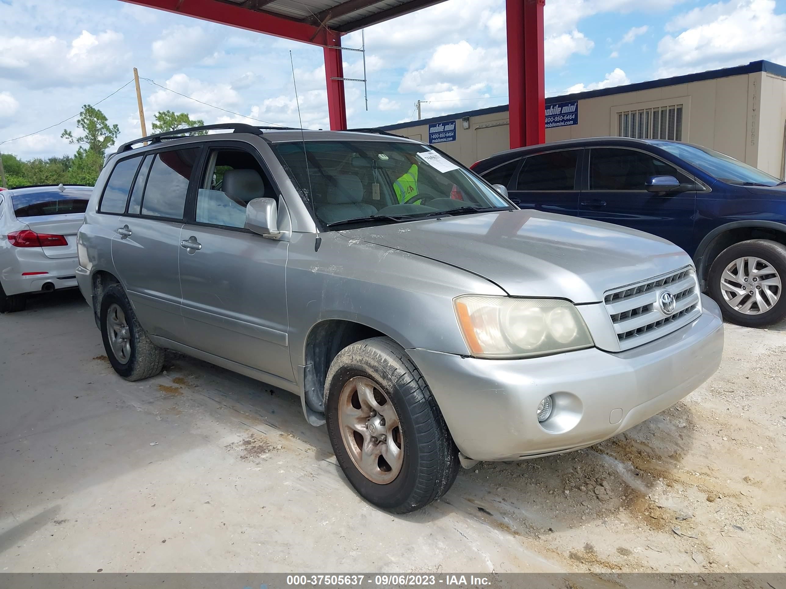 TOYOTA HIGHLANDER 2007 jtegd21a070161394