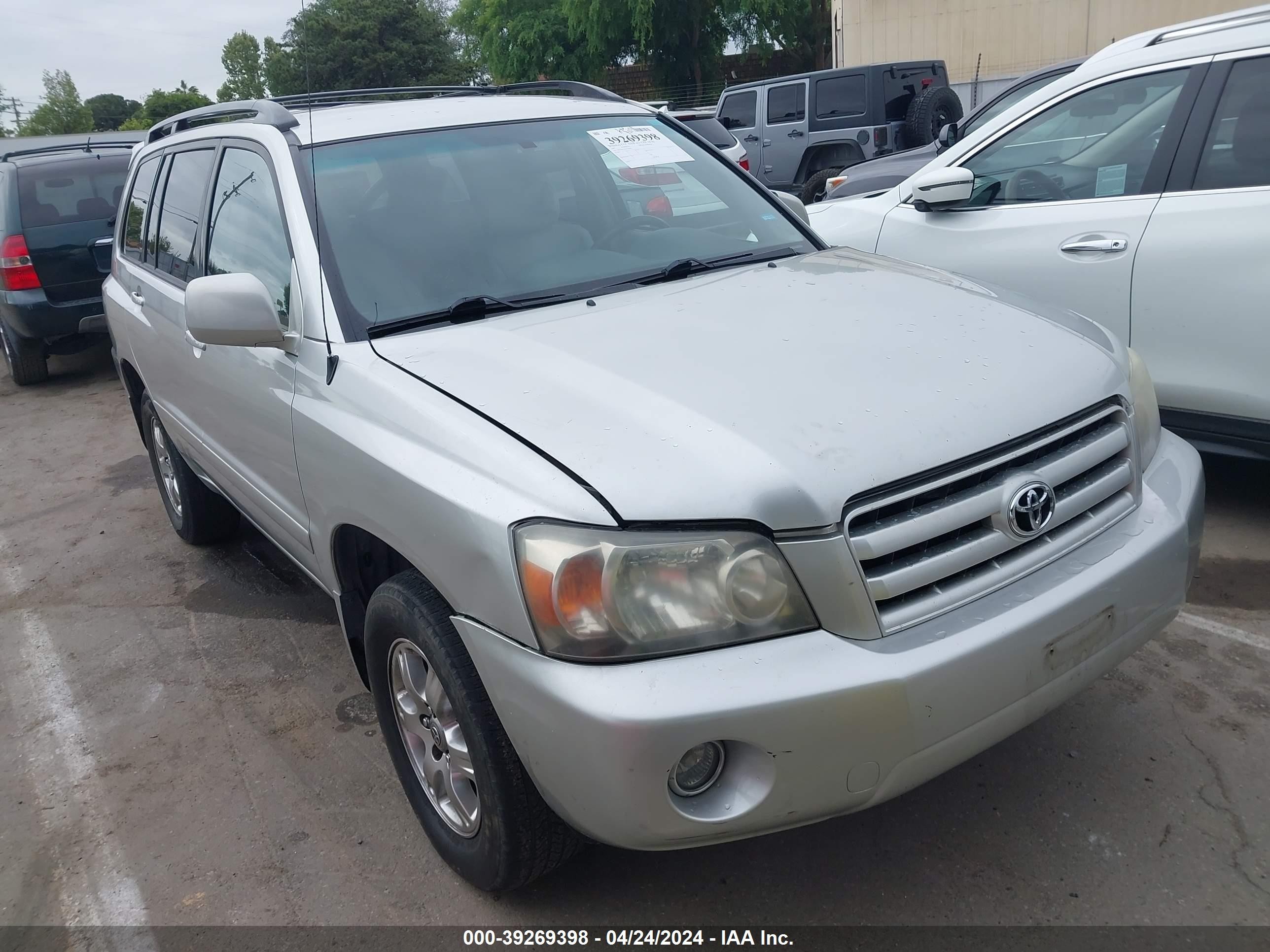 TOYOTA HIGHLANDER 2007 jtegd21a070164960