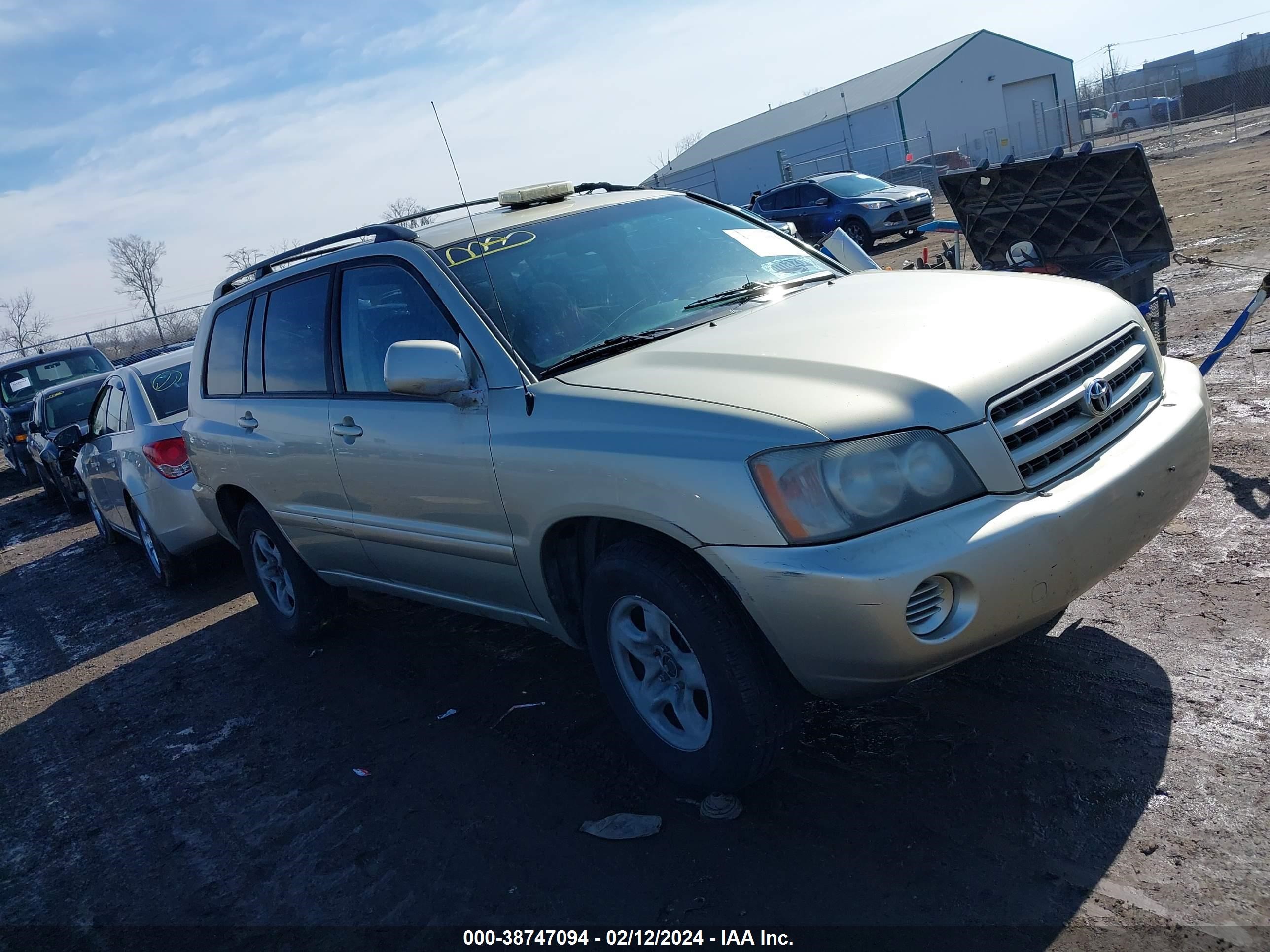 TOYOTA HIGHLANDER 2003 jtegd21a130064344