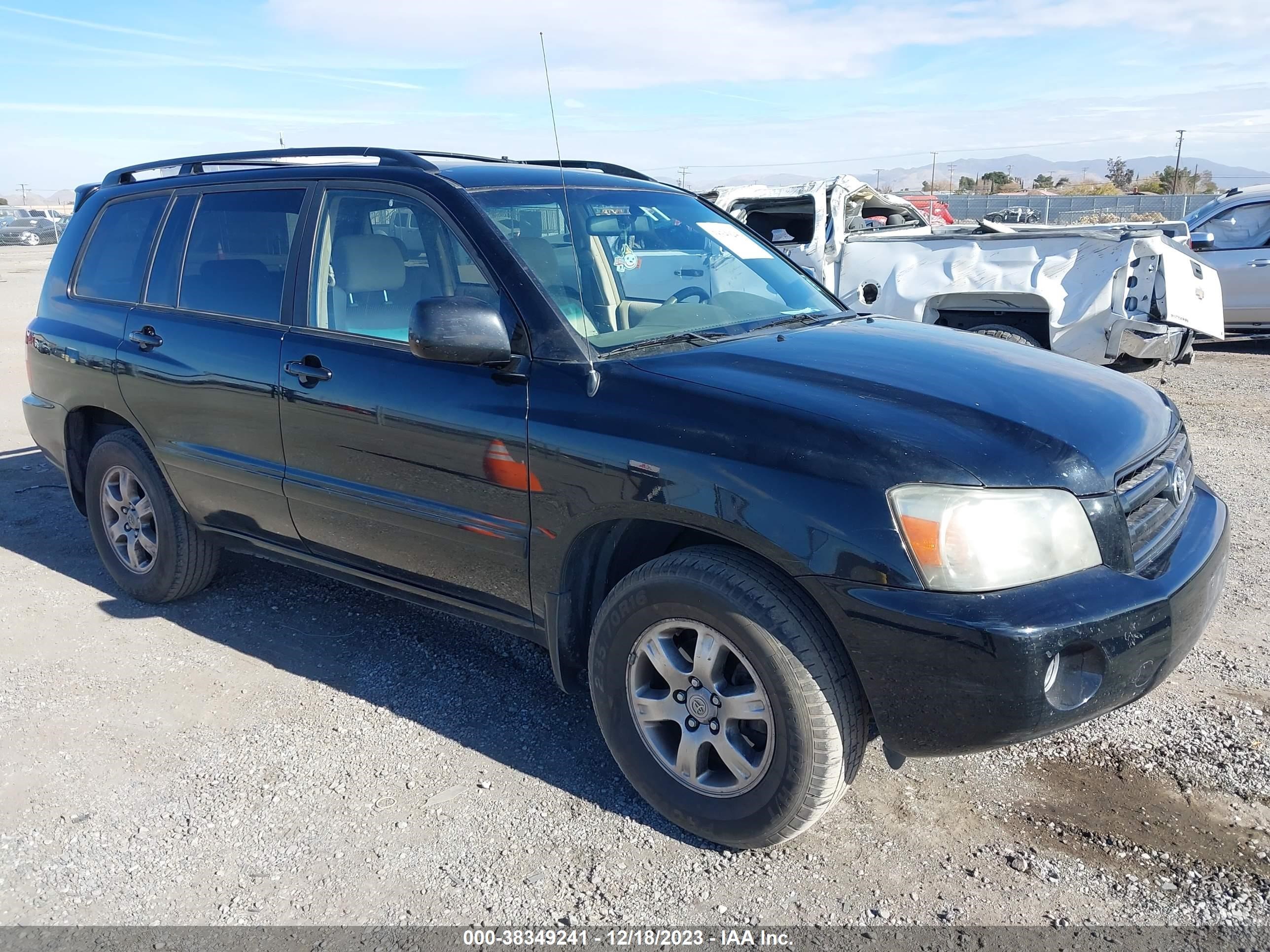 TOYOTA HIGHLANDER 2007 jtegd21a370158683