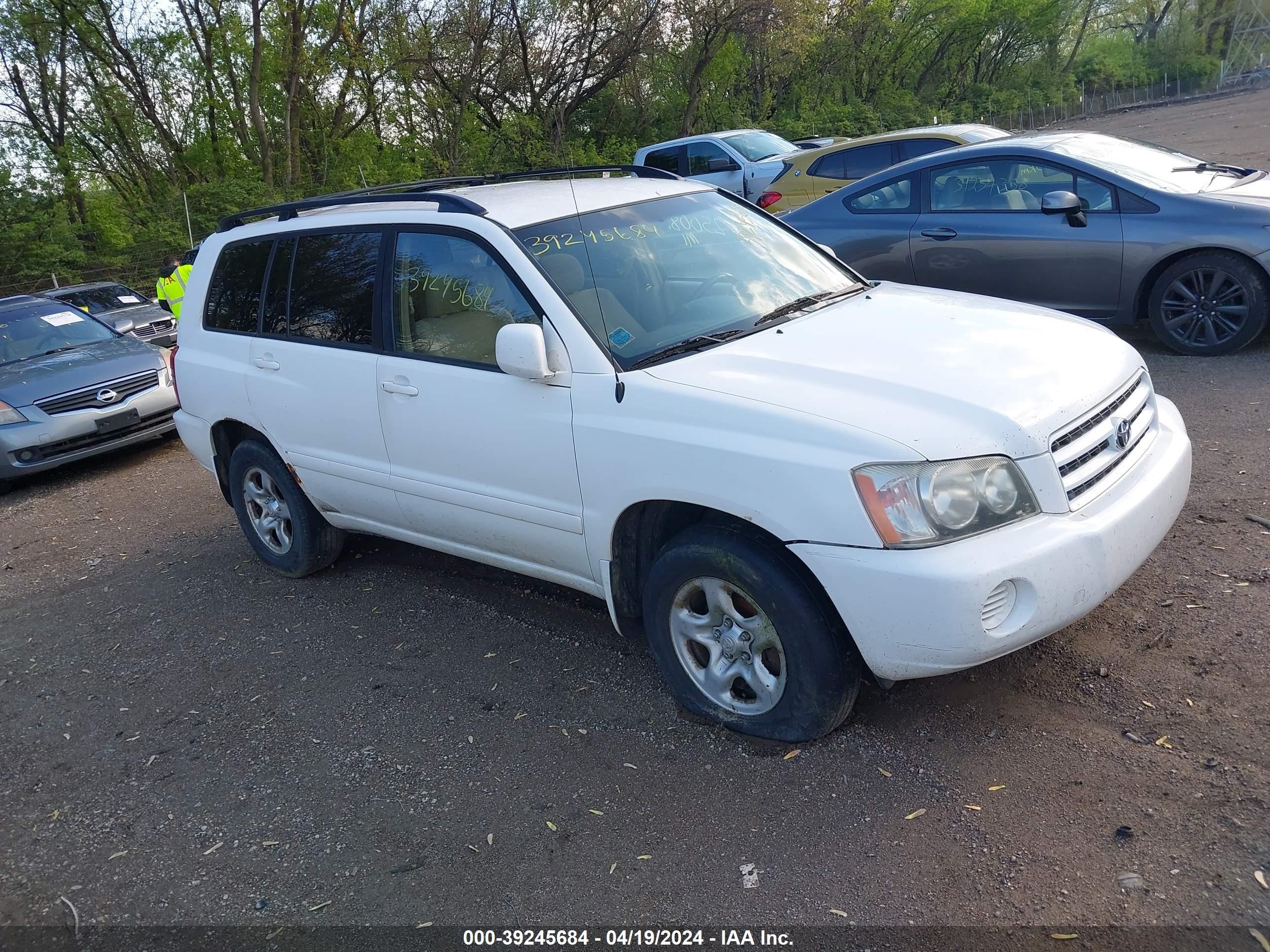 TOYOTA HIGHLANDER 2001 jtegd21a410018598