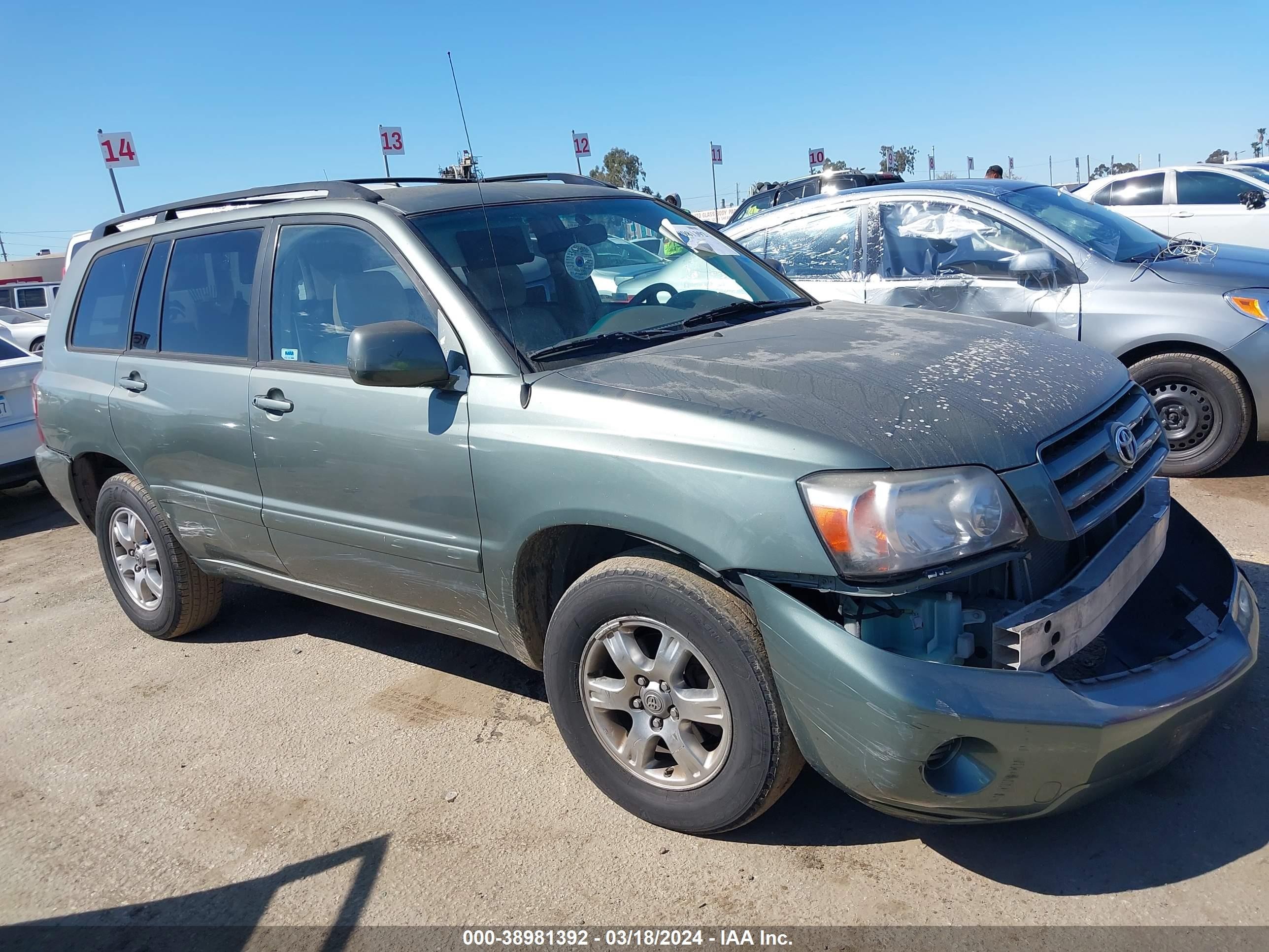 TOYOTA HIGHLANDER 2005 jtegd21a450125396