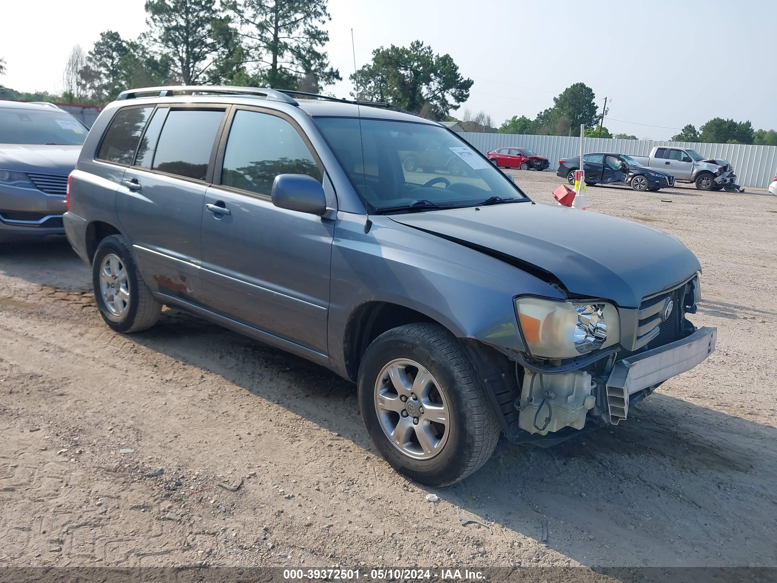 TOYOTA HIGHLANDER 2005 jtegd21a550124578