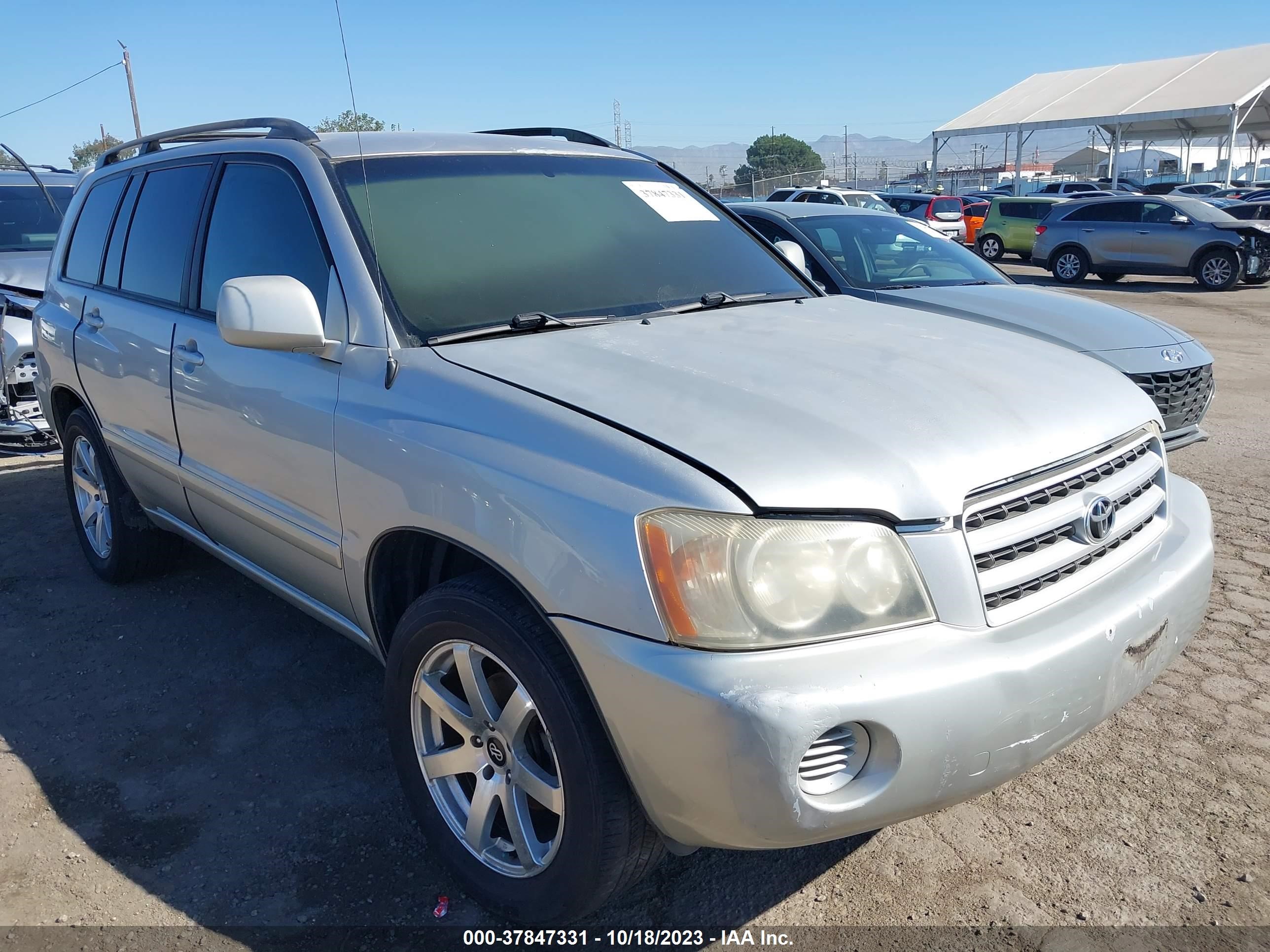 TOYOTA HIGHLANDER 2002 jtegd21a720034392