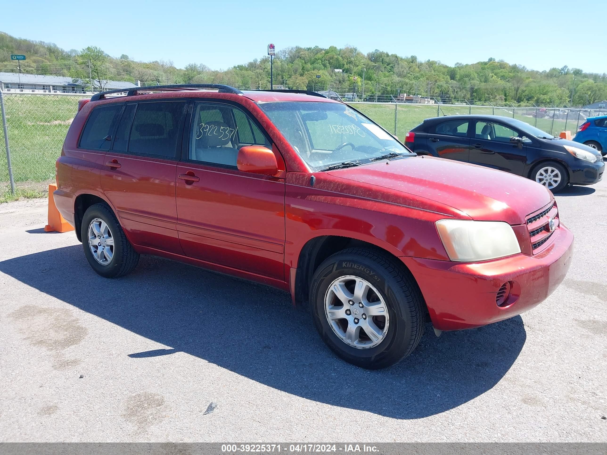 TOYOTA HIGHLANDER 2003 jtegd21a730061304