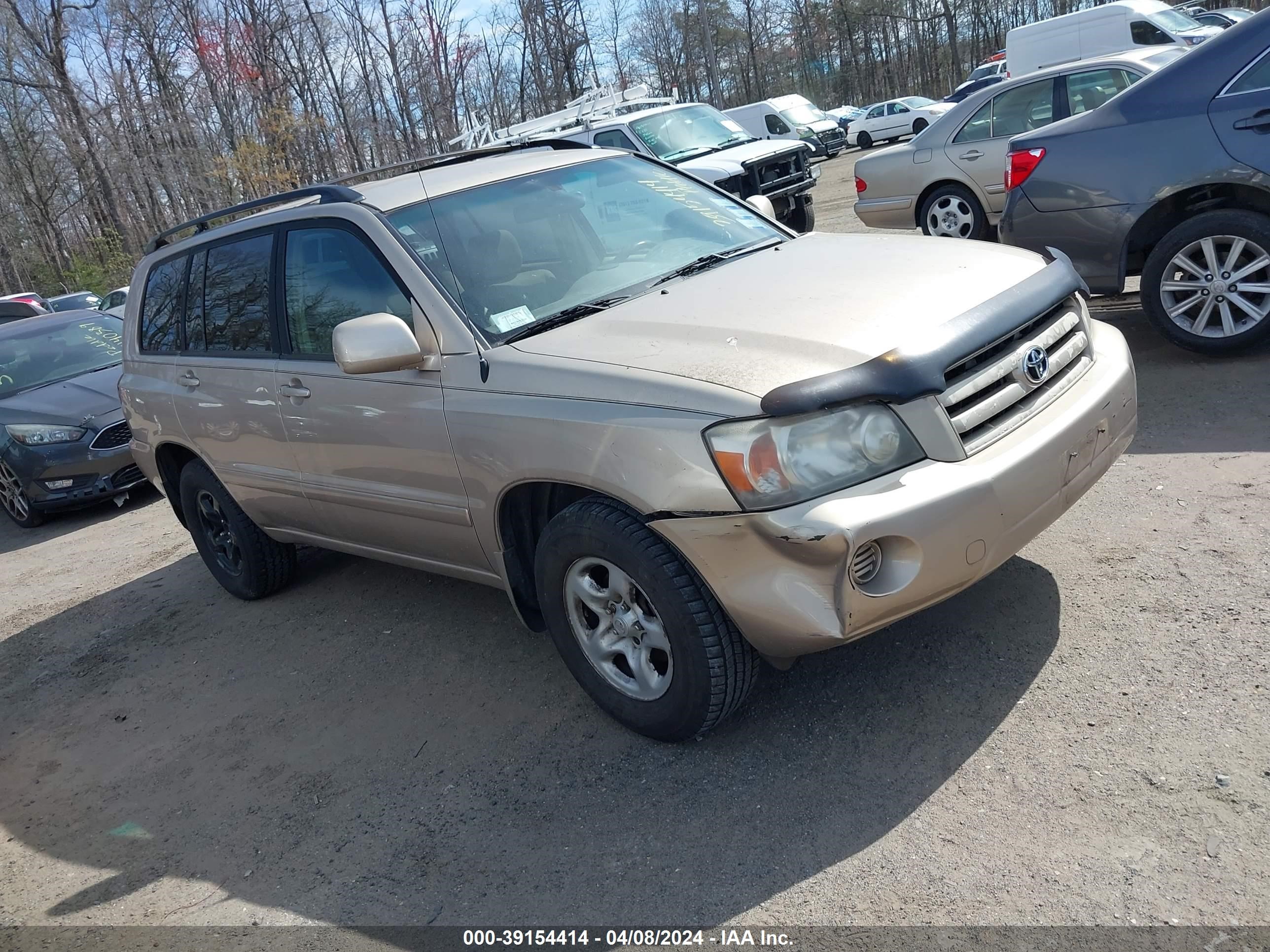 TOYOTA HIGHLANDER 2004 jtegd21a840102136