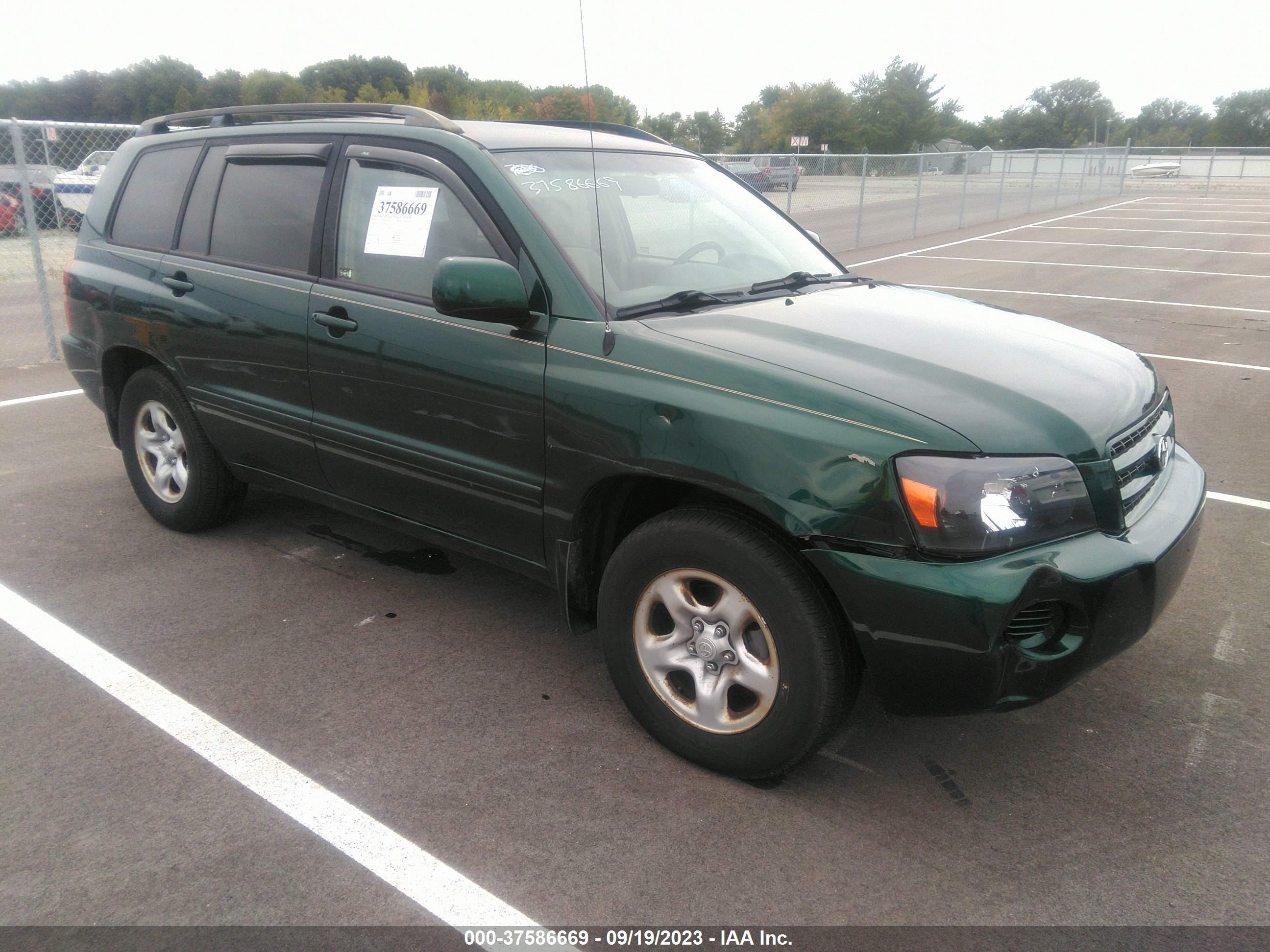 TOYOTA HIGHLANDER 2003 jtegd21ax30071616