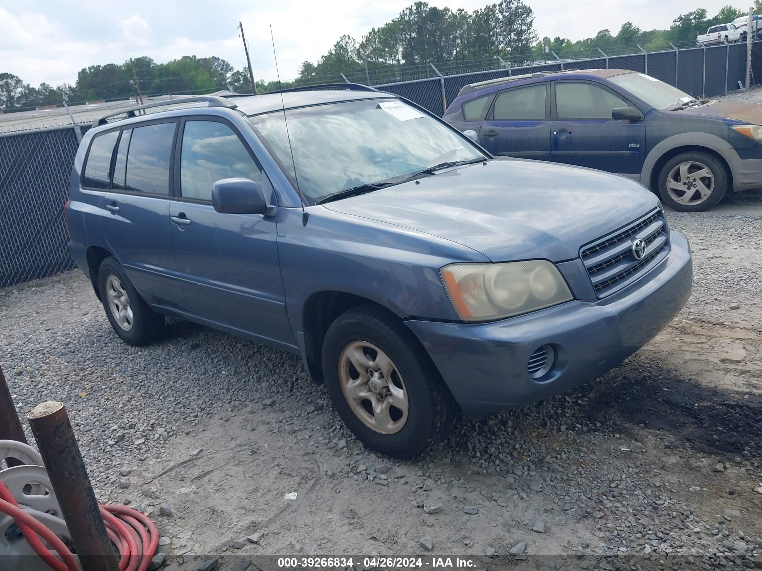 TOYOTA HIGHLANDER 2003 jtegd21ax30071728