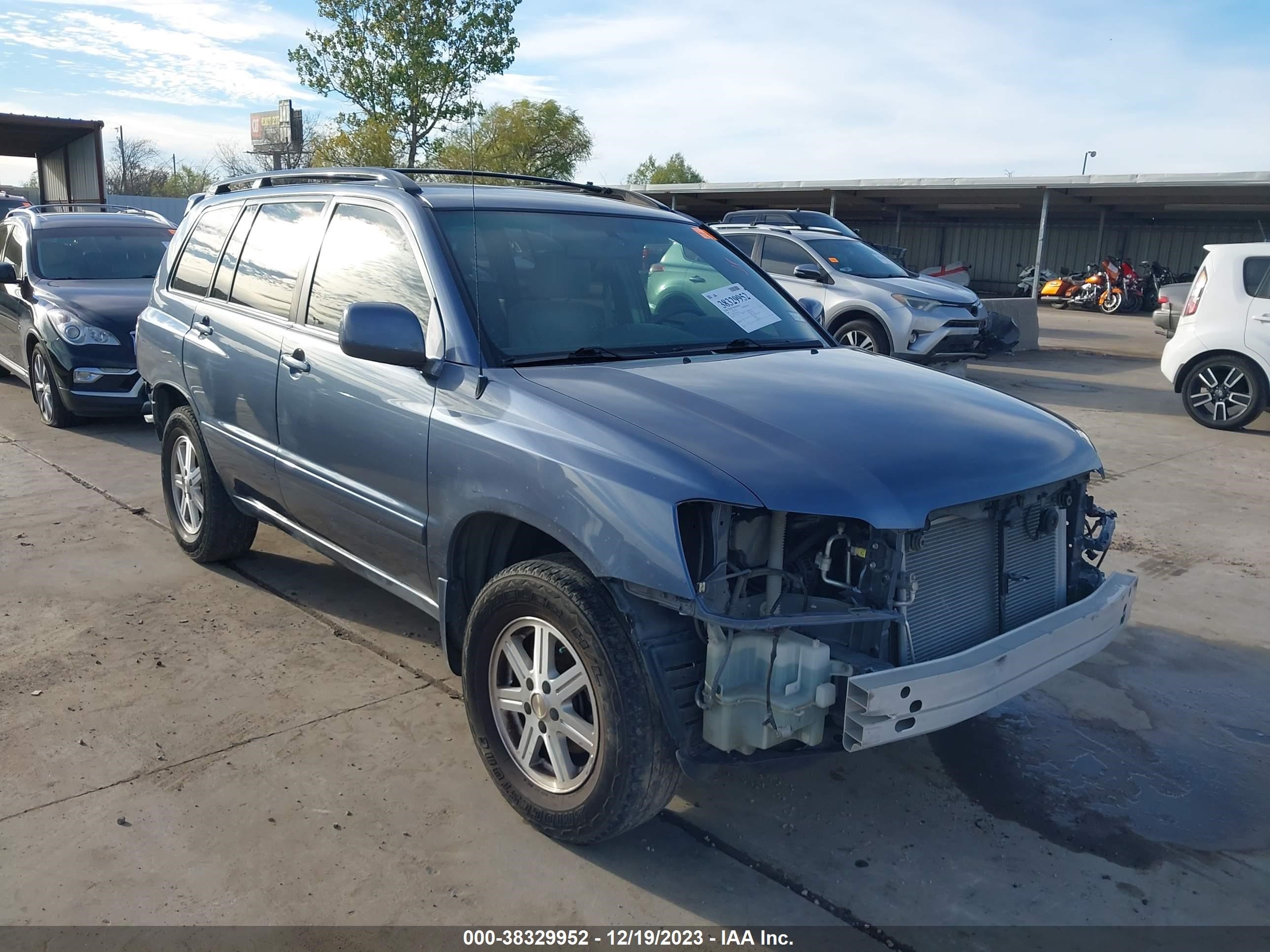 TOYOTA HIGHLANDER 2007 jtegd21ax70164271