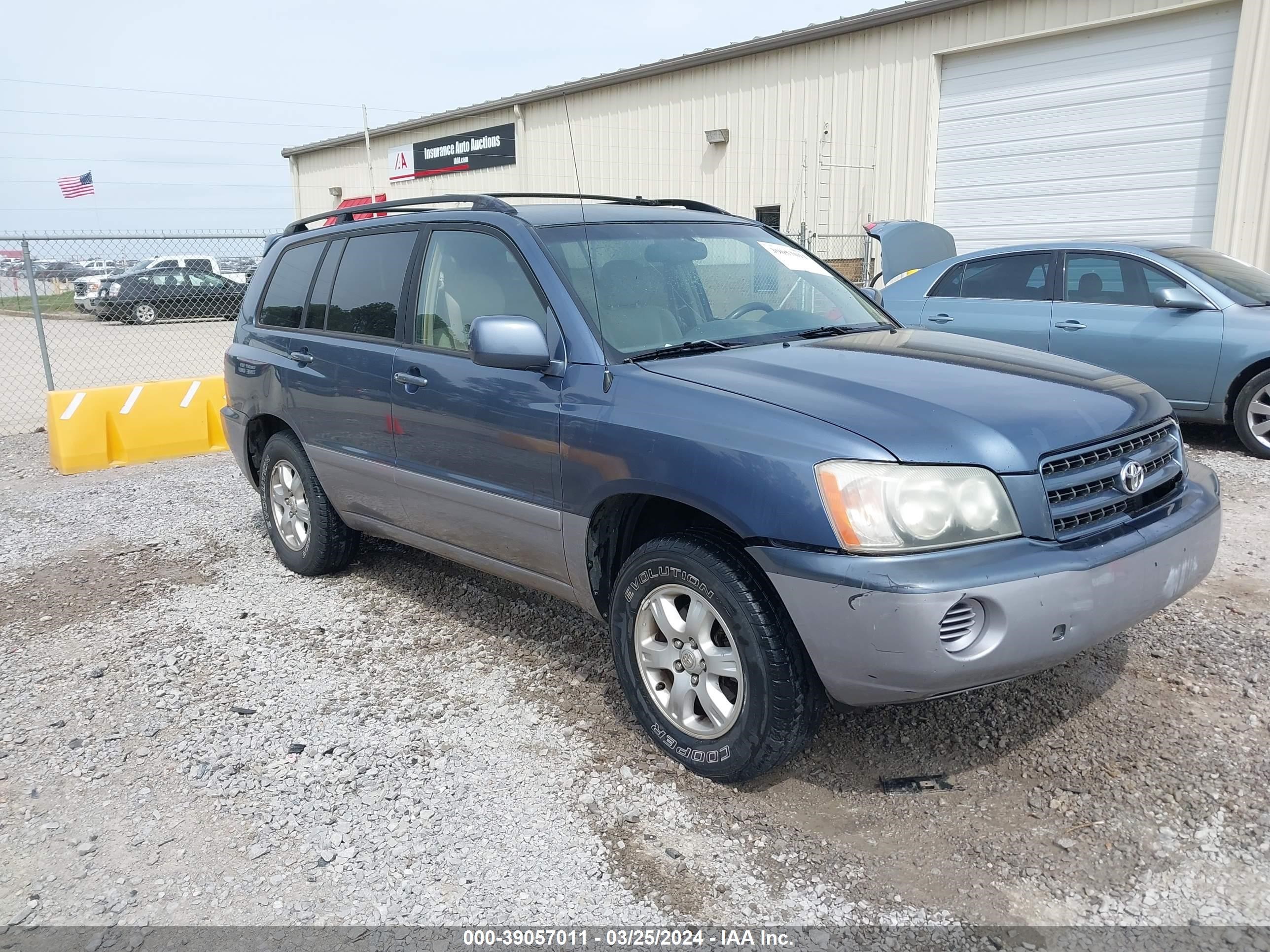 TOYOTA HIGHLANDER 2001 jtegf21a010025901